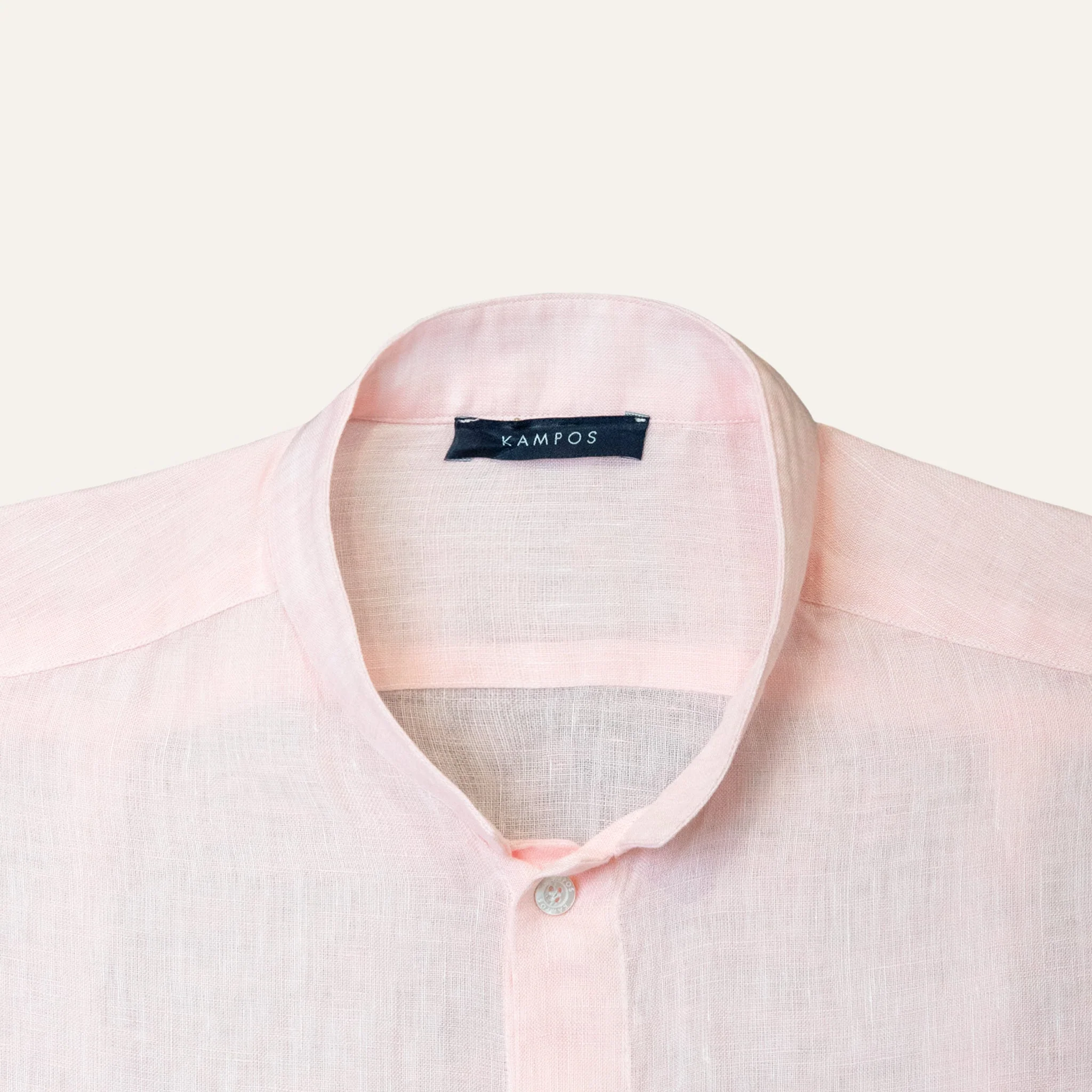Casual Linen Shirt Pink - Image 3