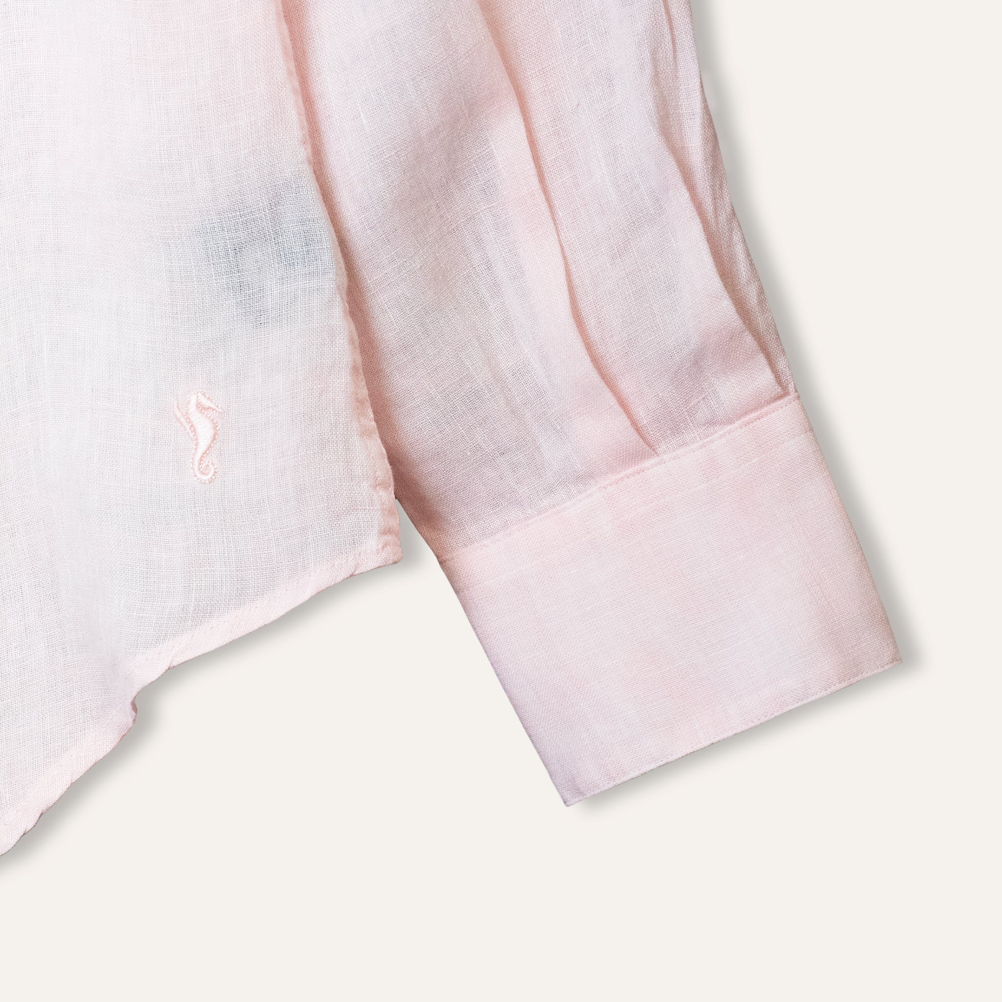 Casual Linen Shirt Pink - Image 4