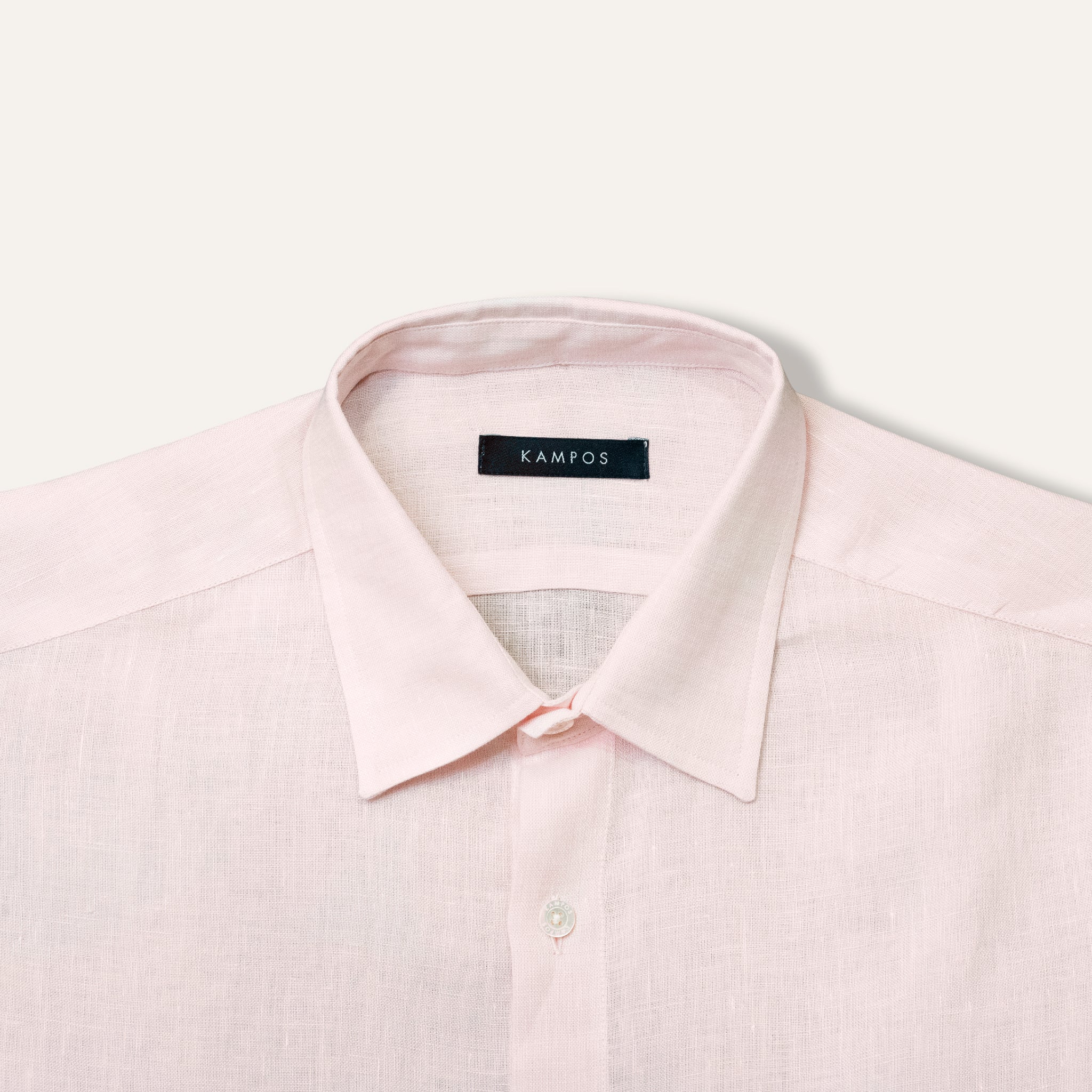 Classic Linen Shirt Pink - Image 3