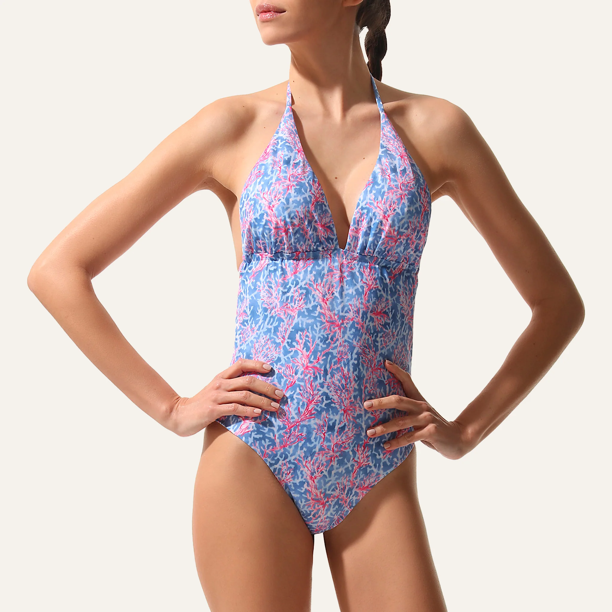 Classic One Piece Coral Red - Image 5