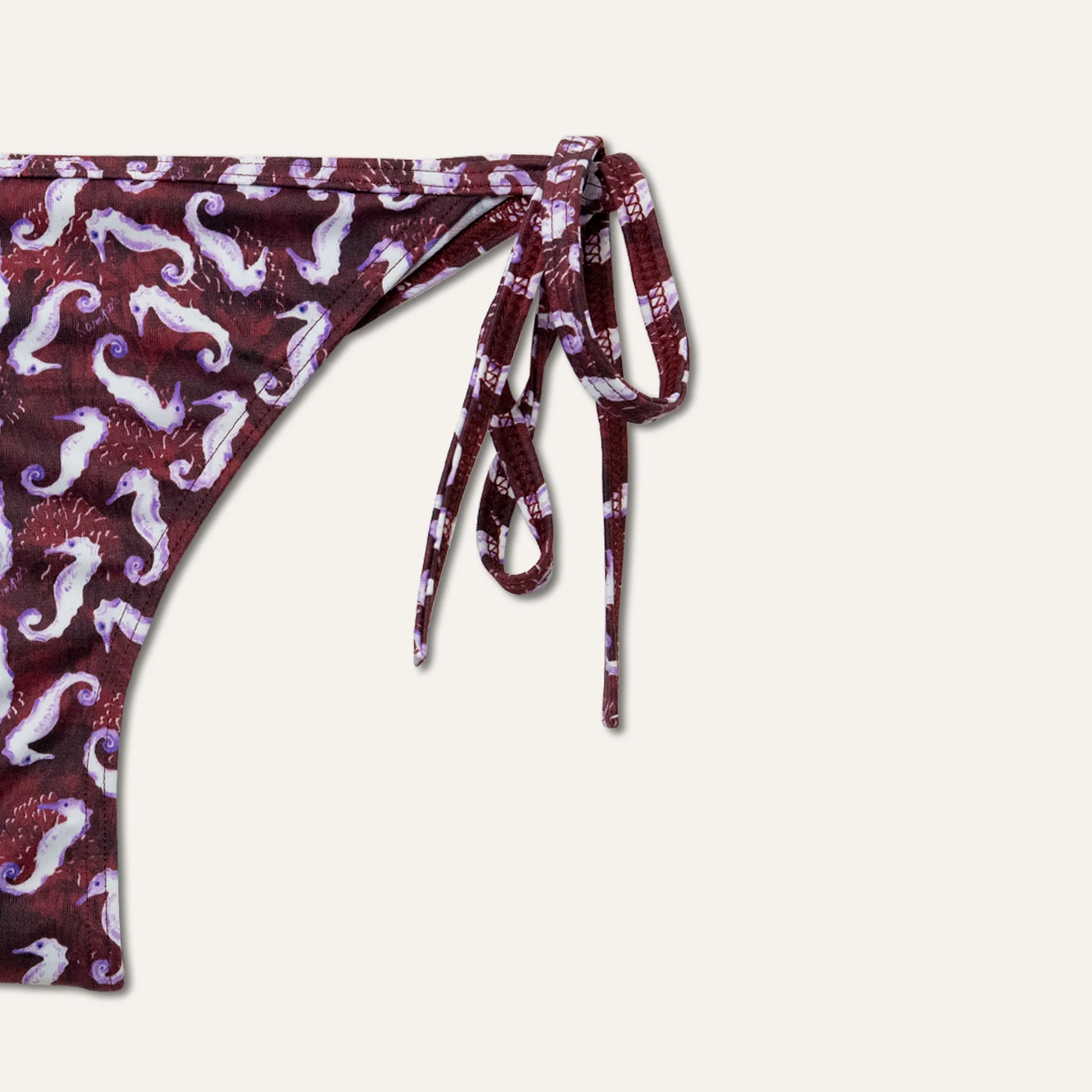 Brazilian Slip Seahorse Burgundy - - Image 4
