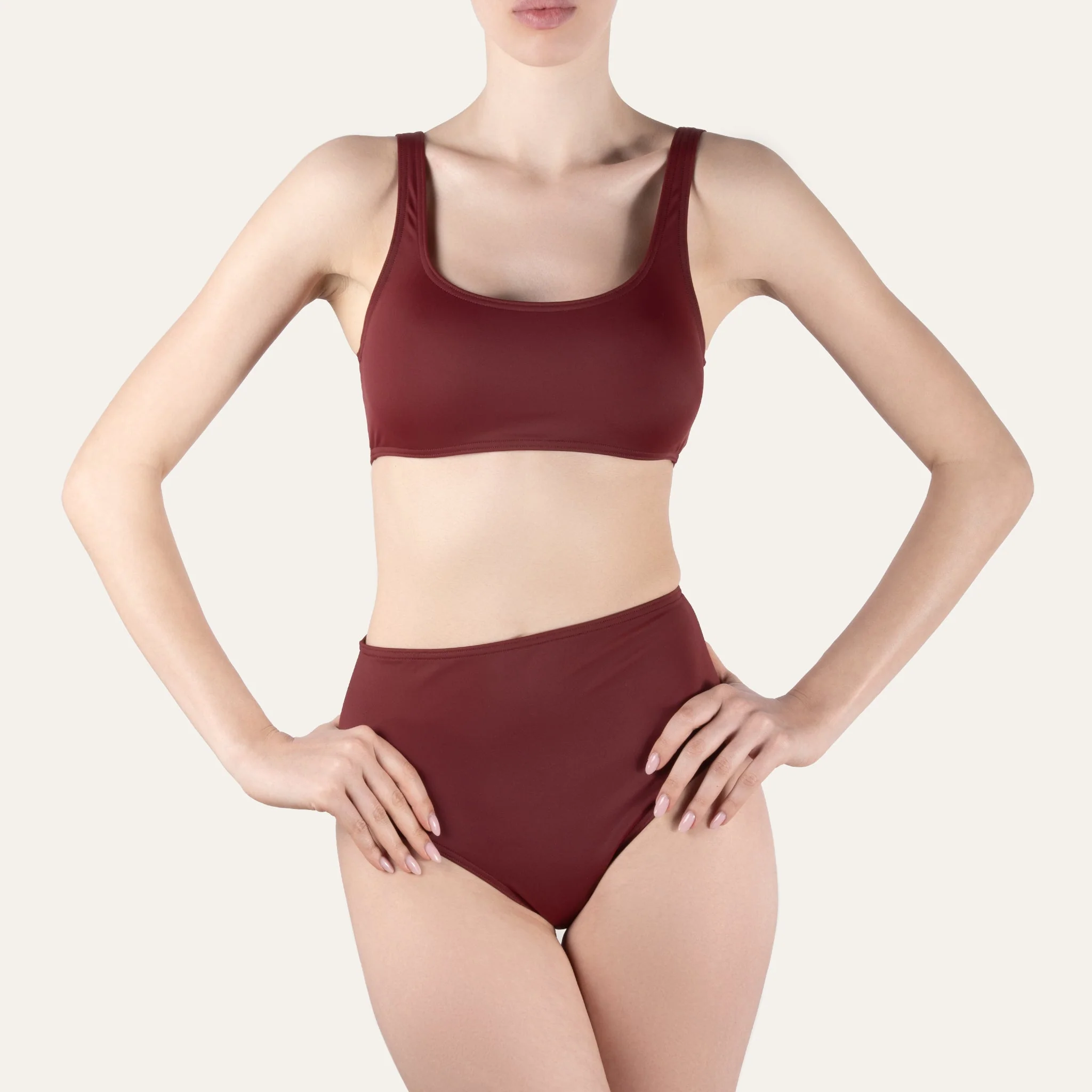 Crop Top Maroon - - Image 3