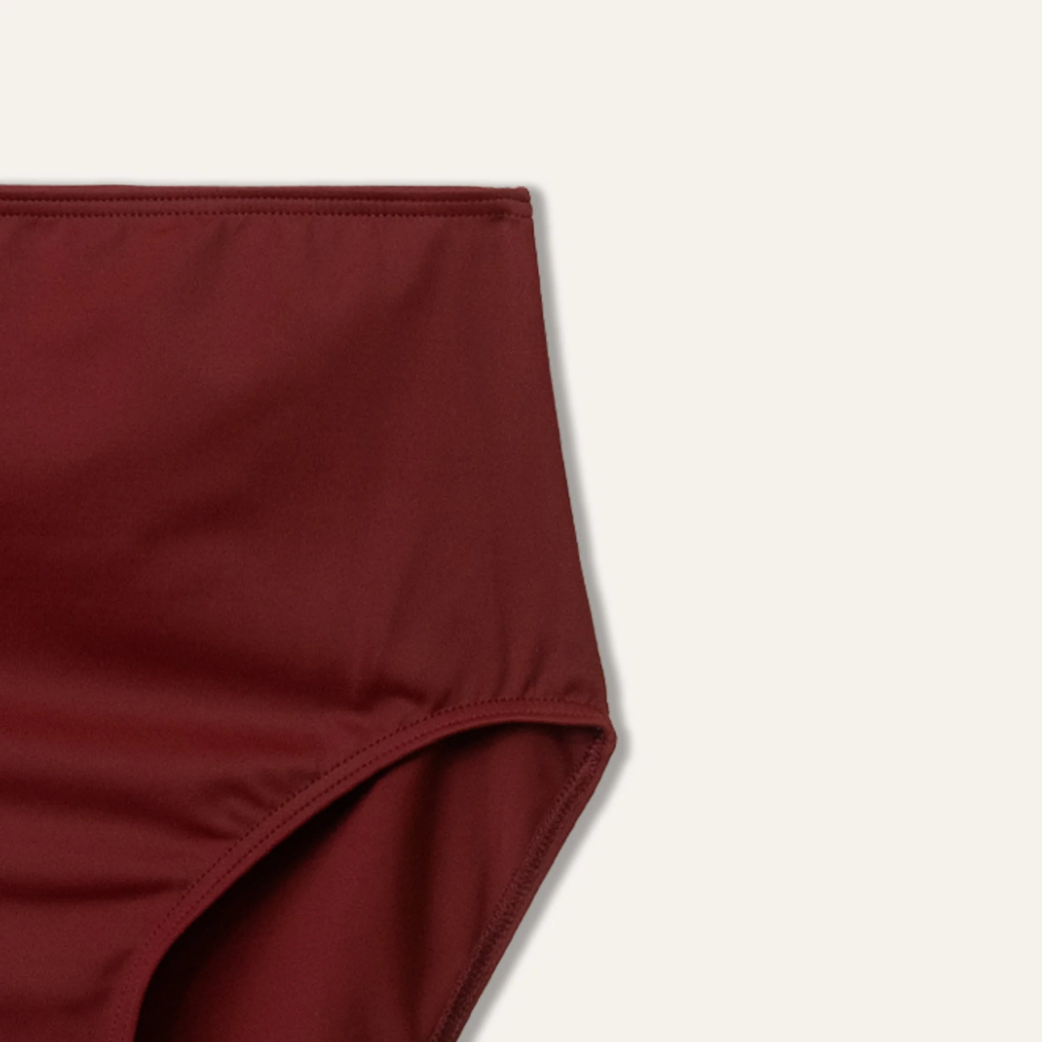 High Waisted Slip Maroon - - Image 3