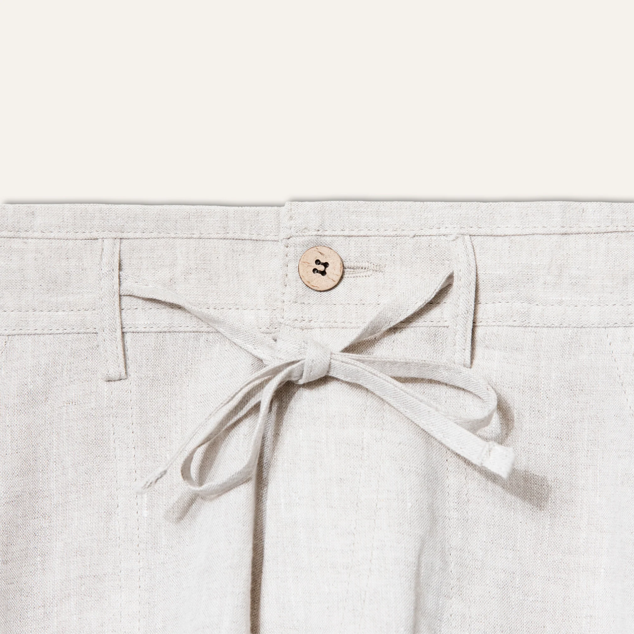 Linen Bermuda Shorts Sand - Image 3