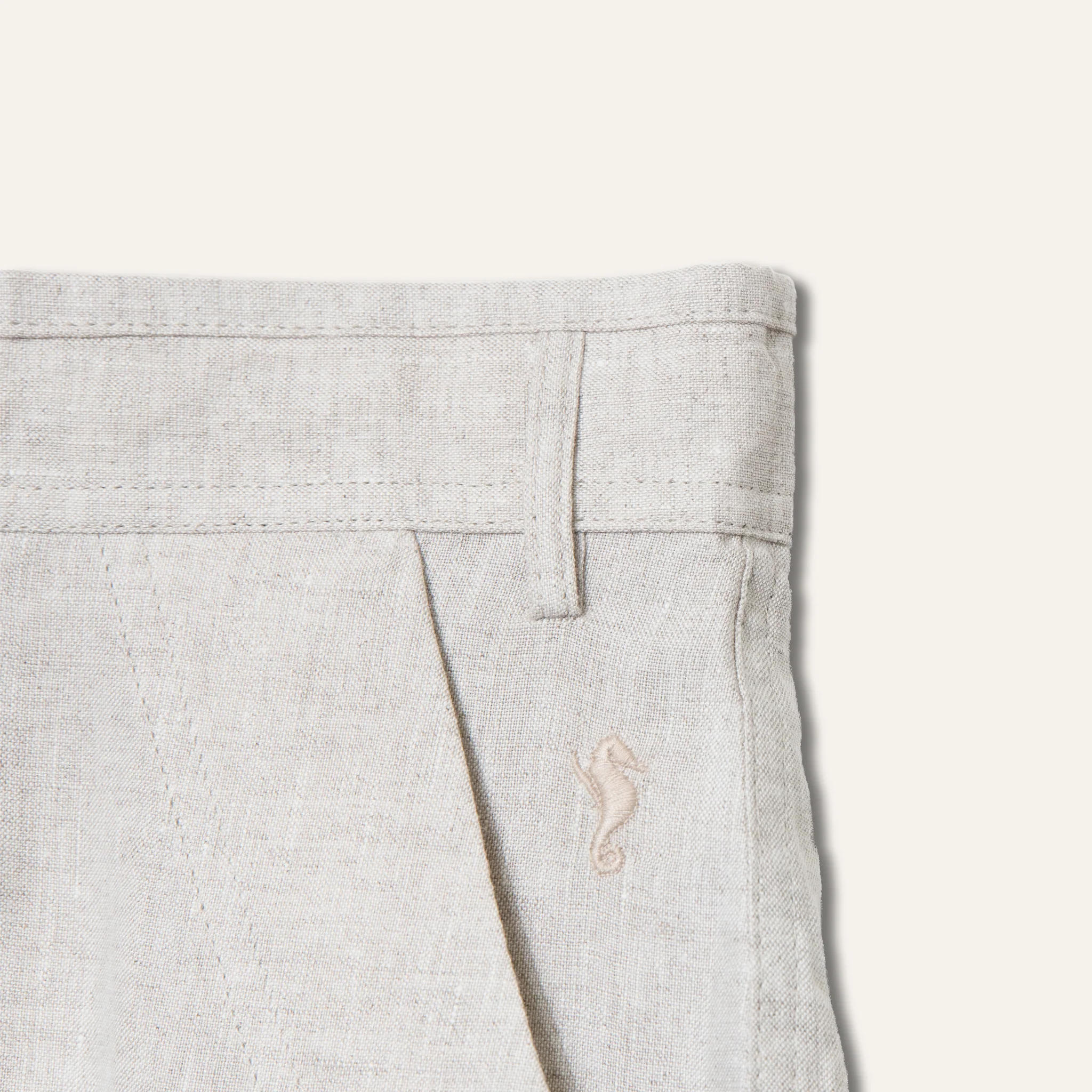 Linen Bermuda Shorts Sand - Image 5