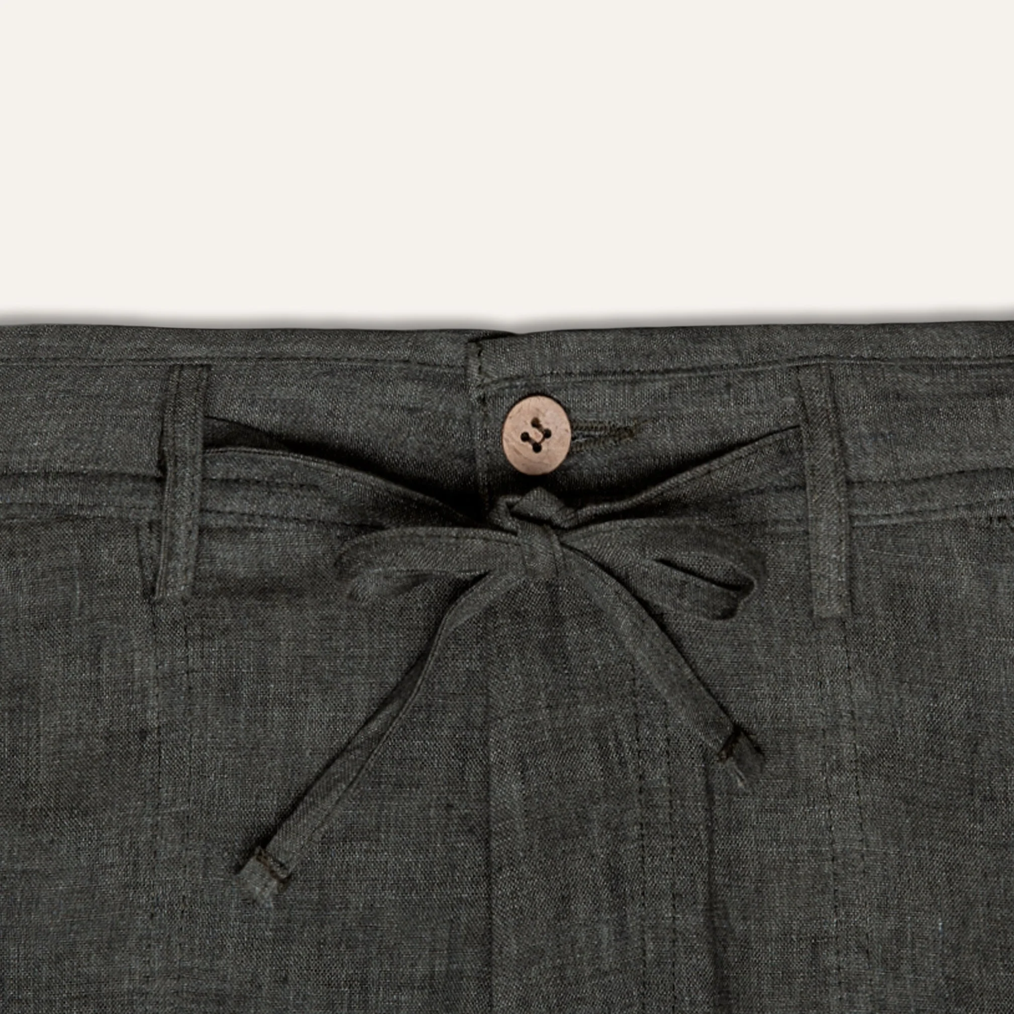 Linen Bermuda Shorts Olive - Image 3