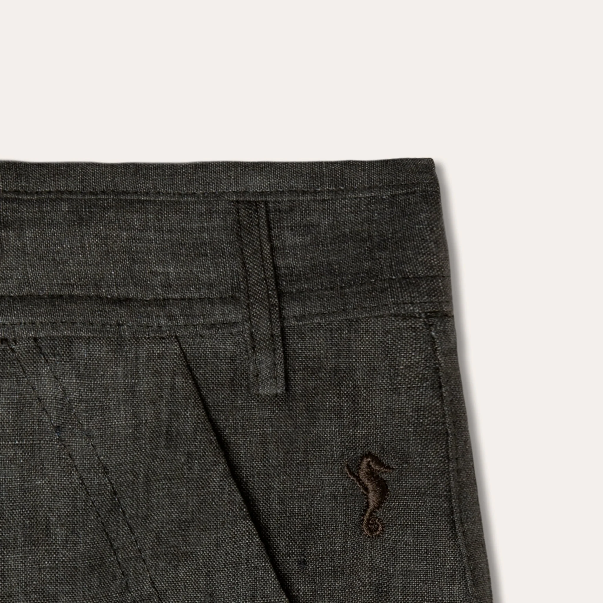 Linen Bermuda Shorts Olive - Image 5