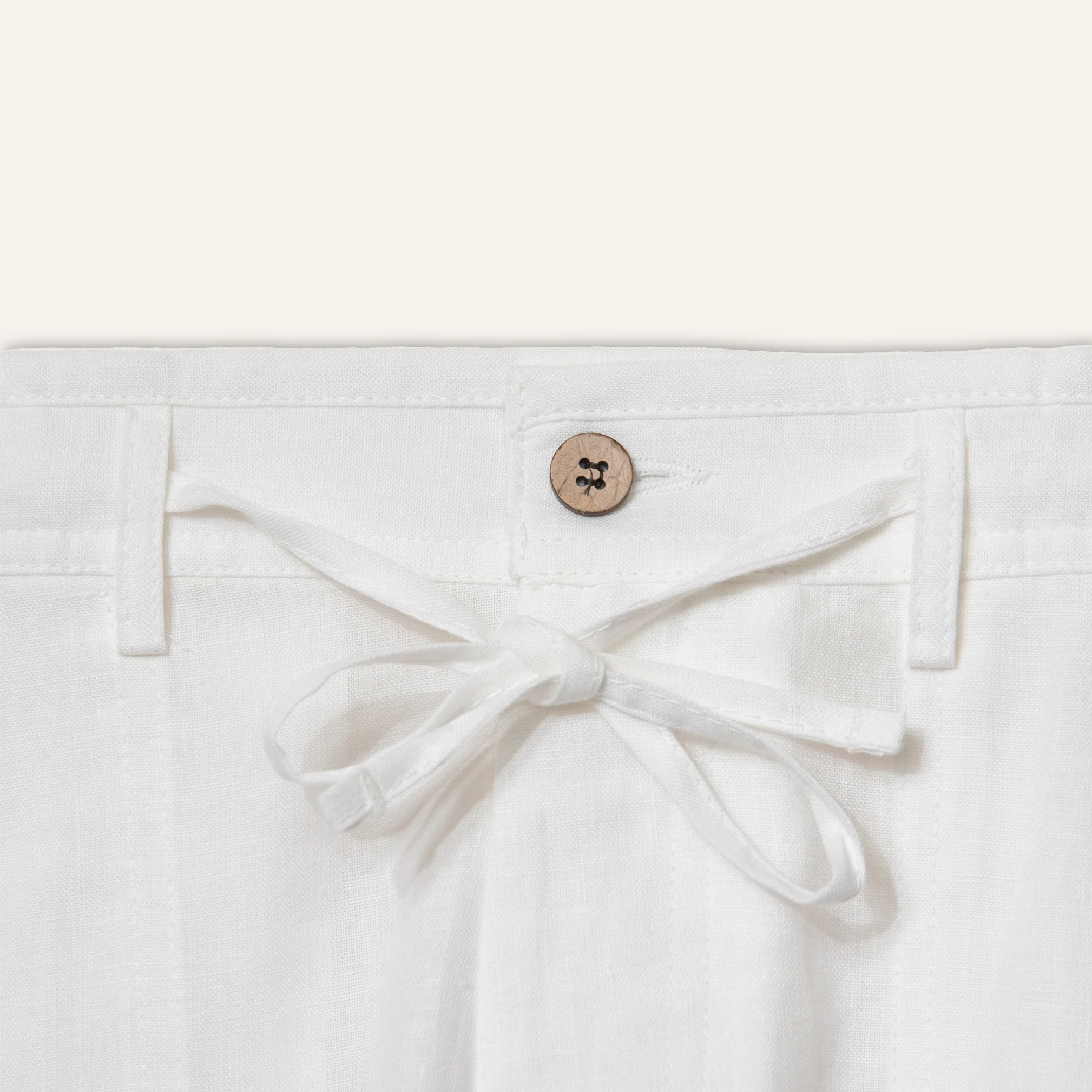 Linen Bermuda Shorts White - Image 3