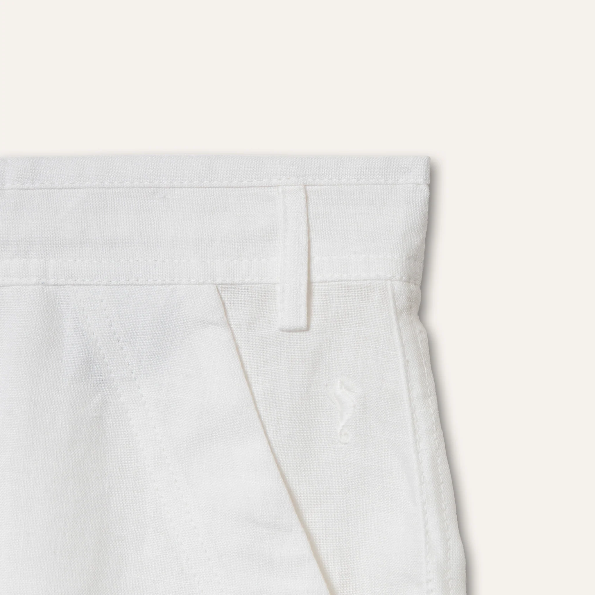 Linen Bermuda Shorts White - Image 5