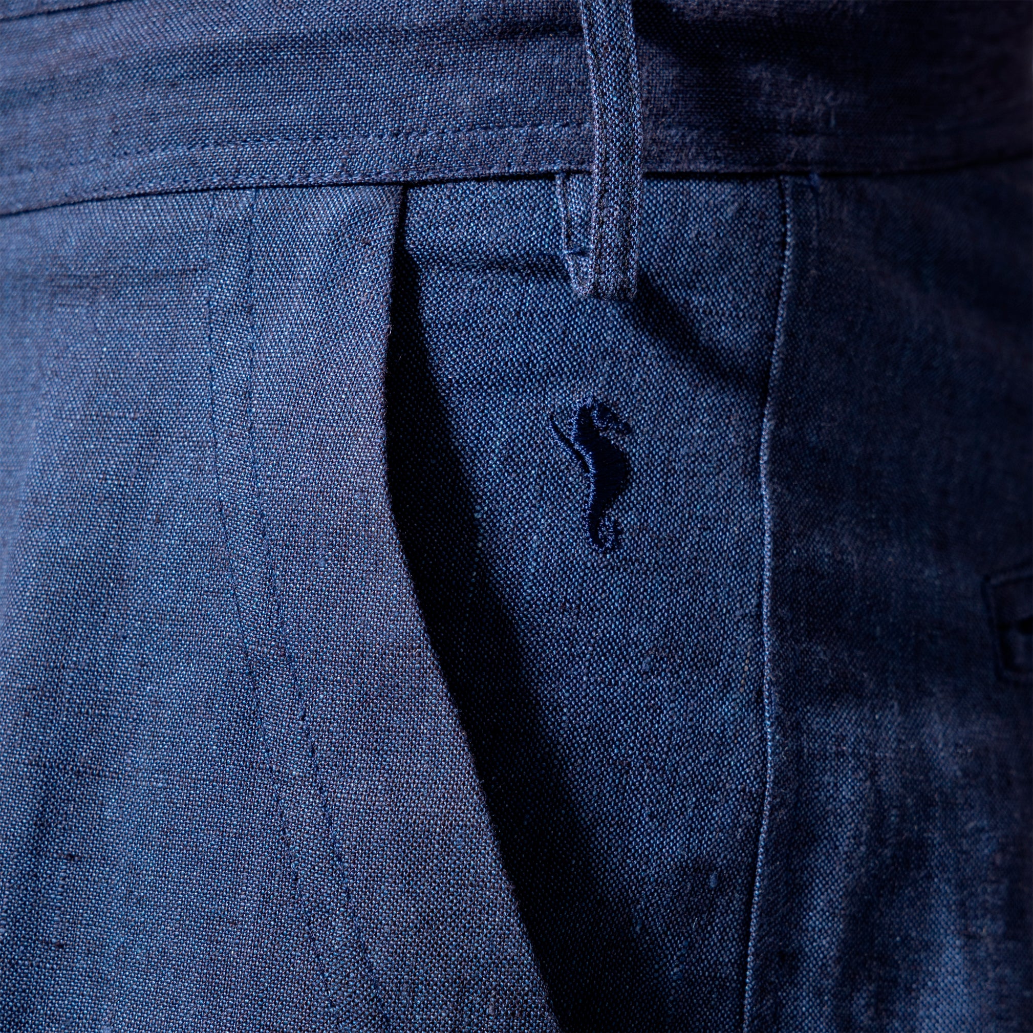 Linen Pants Navy - Image 3