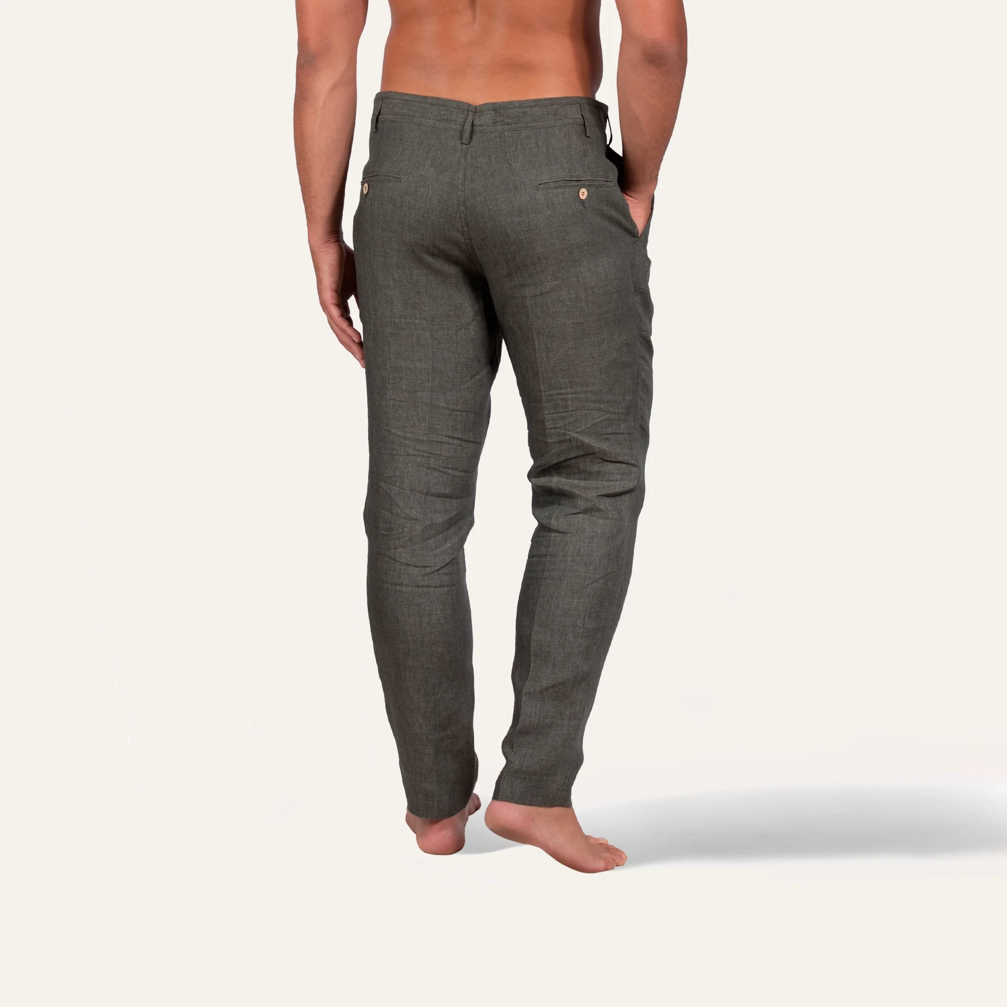 Linen Pants Olive - Image 6