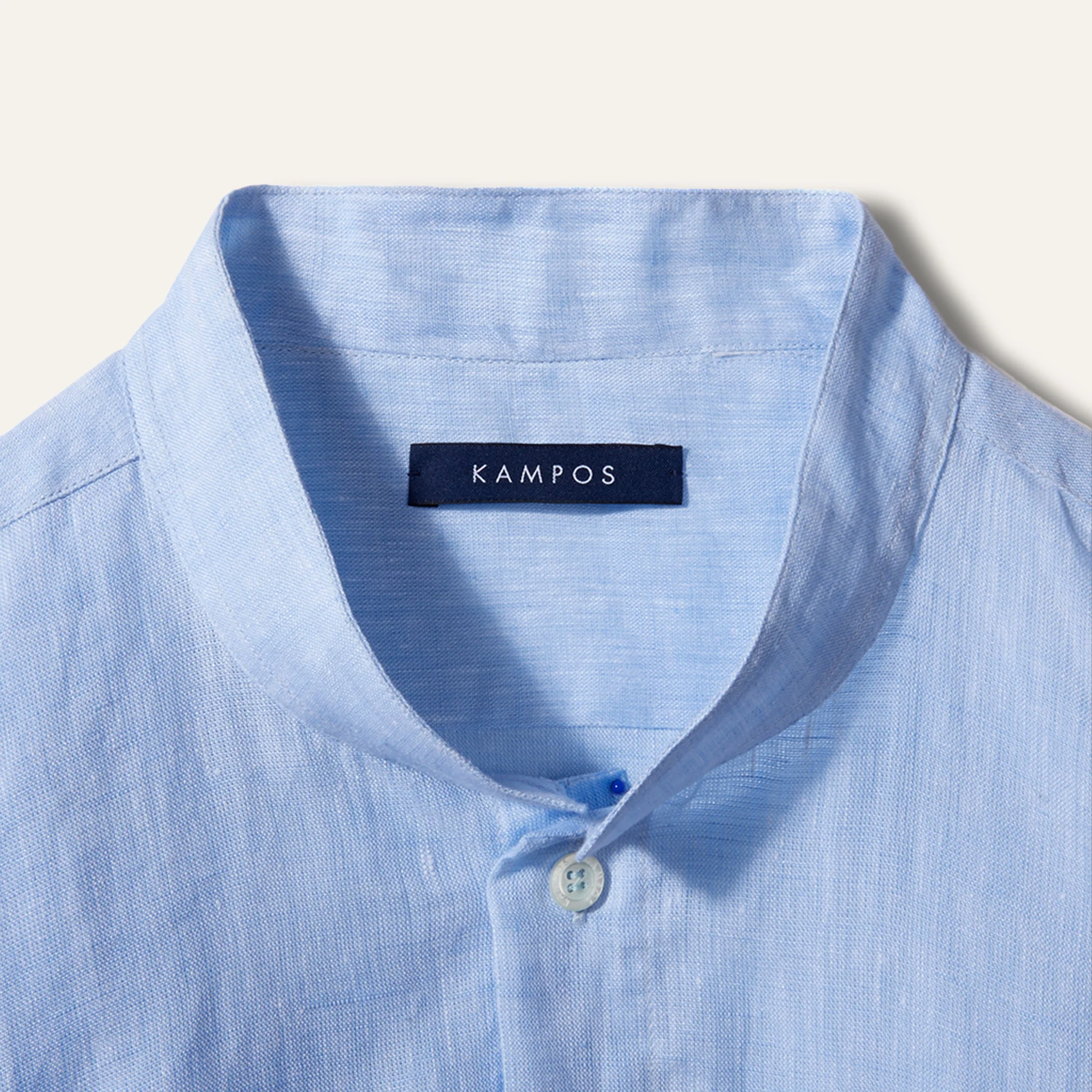 Casual Linen Shirt Light Blue - Image 4