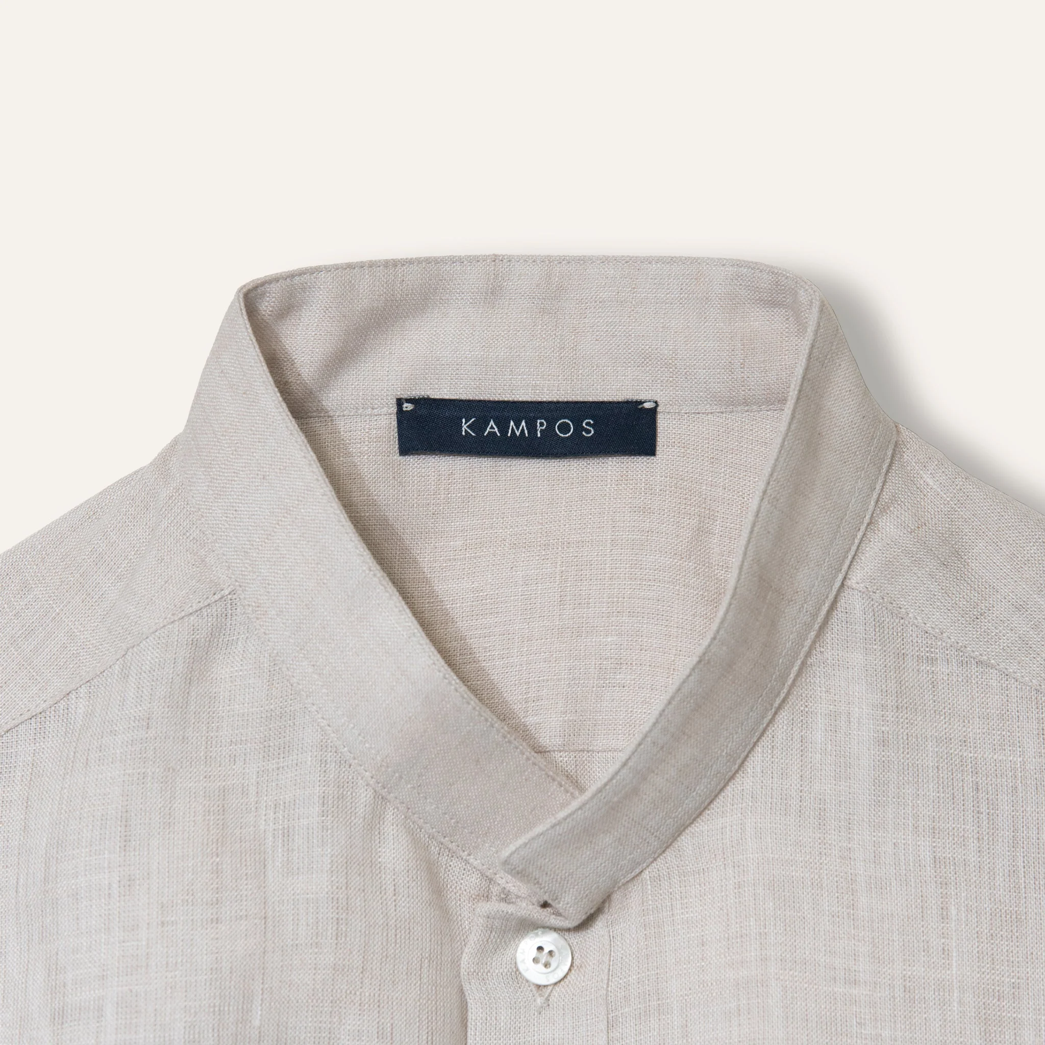 Casual Linen Shirt Sand - Image 4