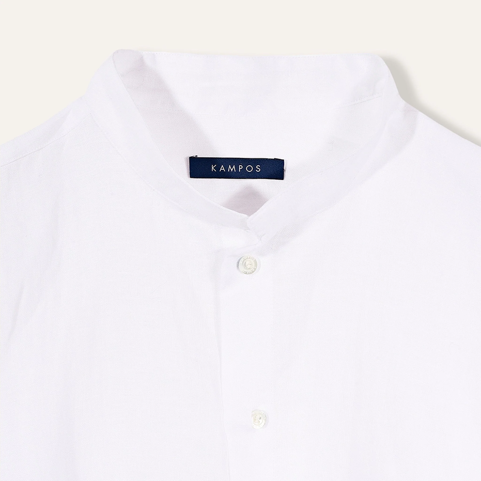 Casual Linen Shirt White - Image 4