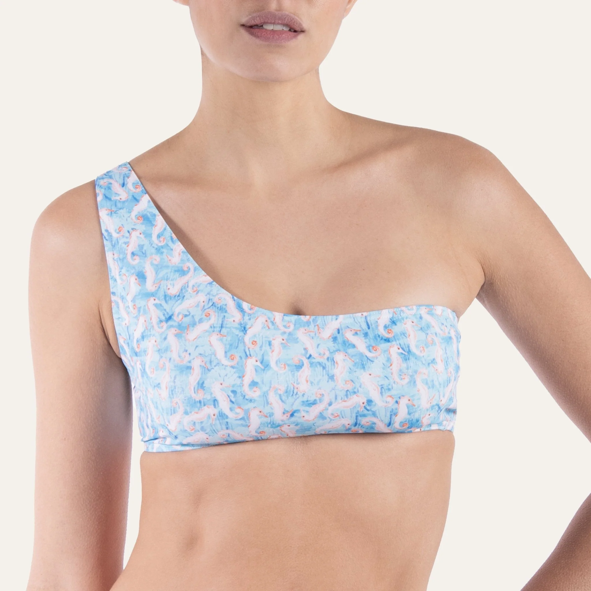 One-Shoulder Top Seahorse Turquoise - Image 3