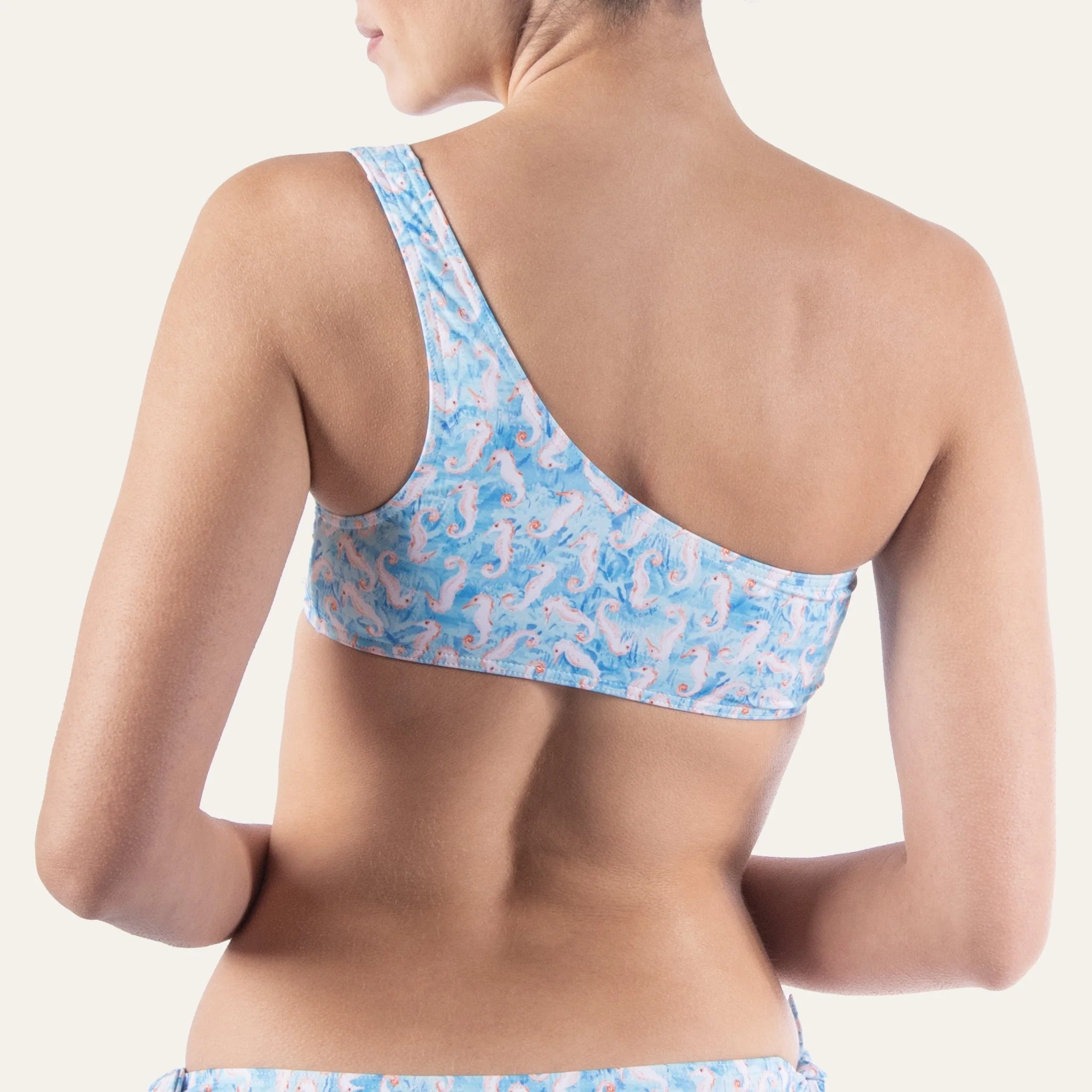 One-Shoulder Top Seahorse Turquoise - Image 4