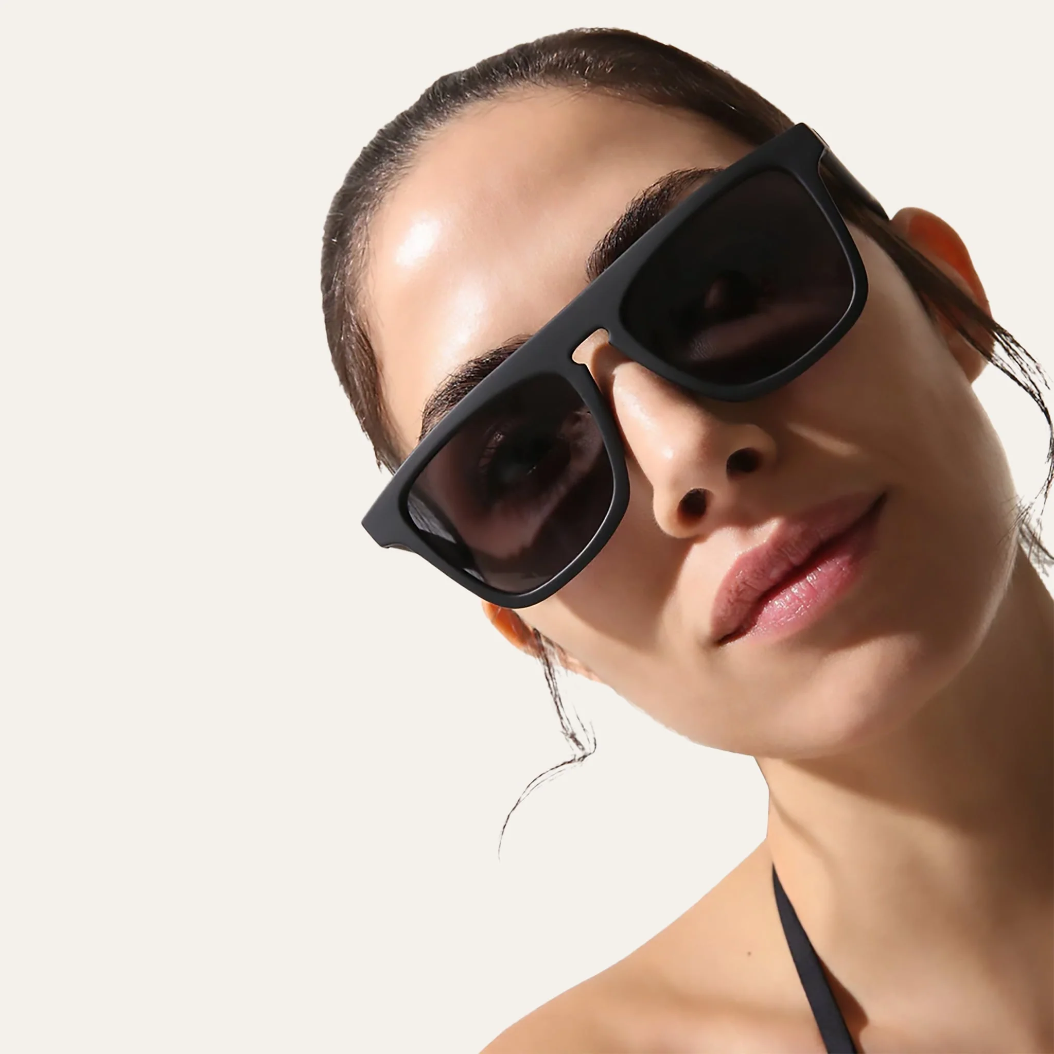 Sunglasses Square Black - - Image 5