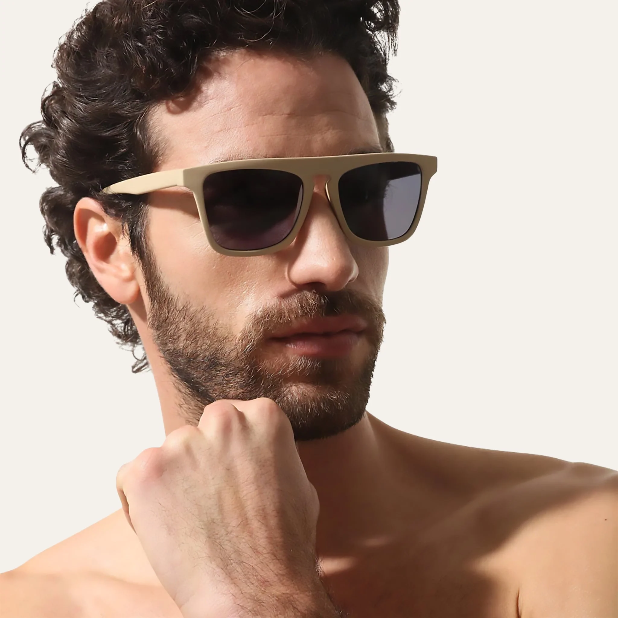 Sunglasses Square Sand - - Image 3