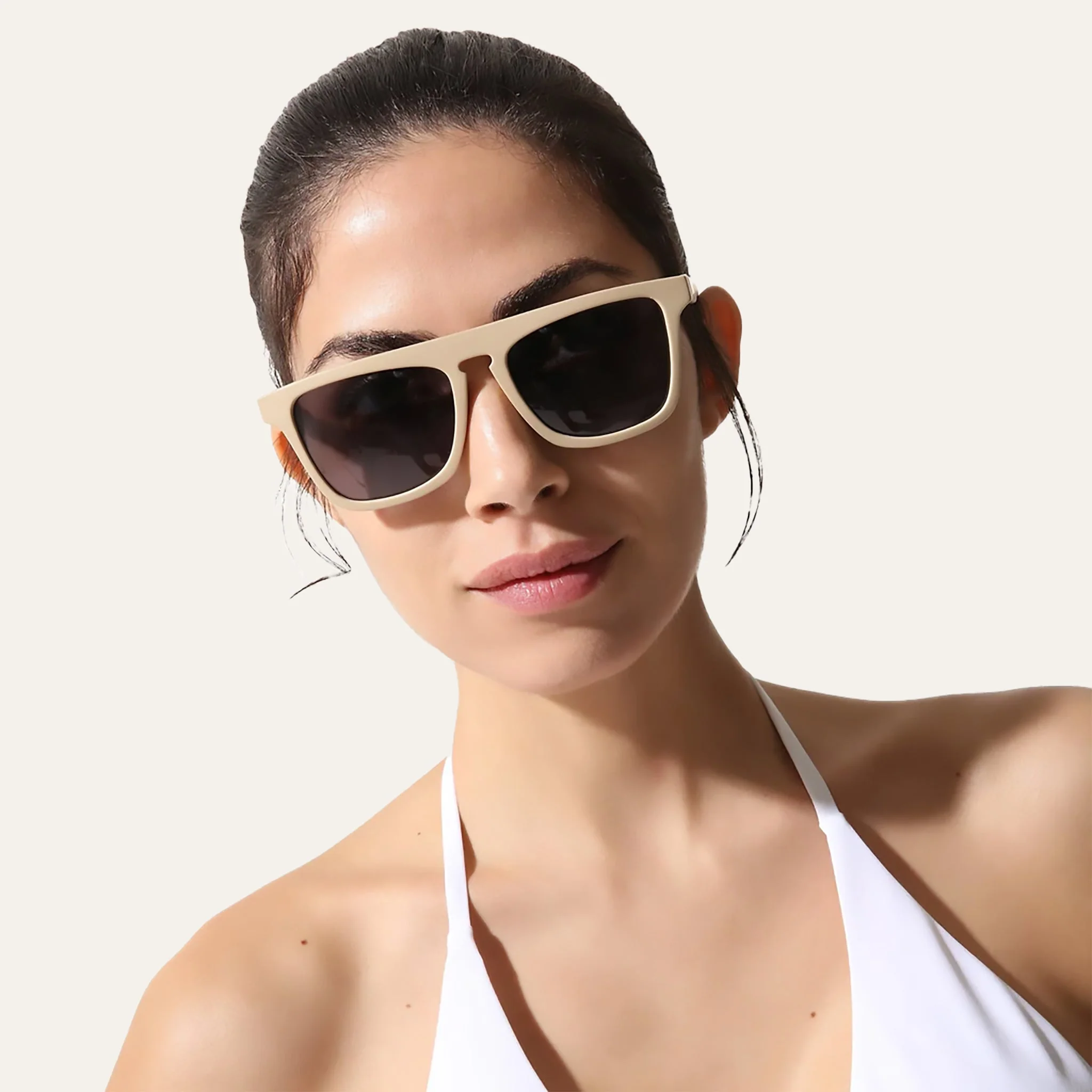 Sunglasses Square Sand - - Image 6