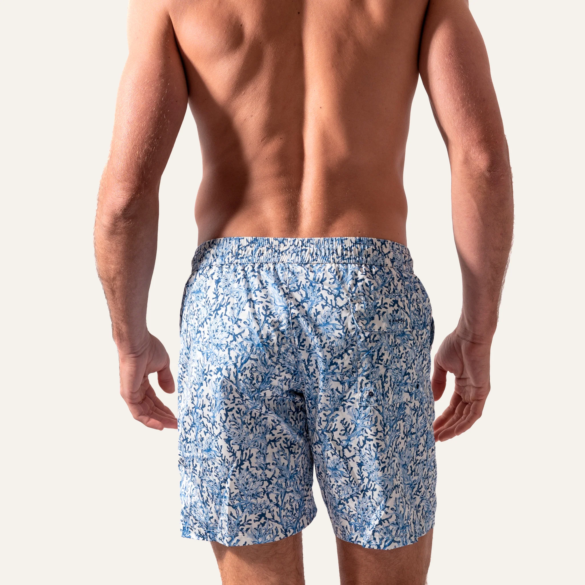 Swim Shorts Long Coral Blue - Image 5