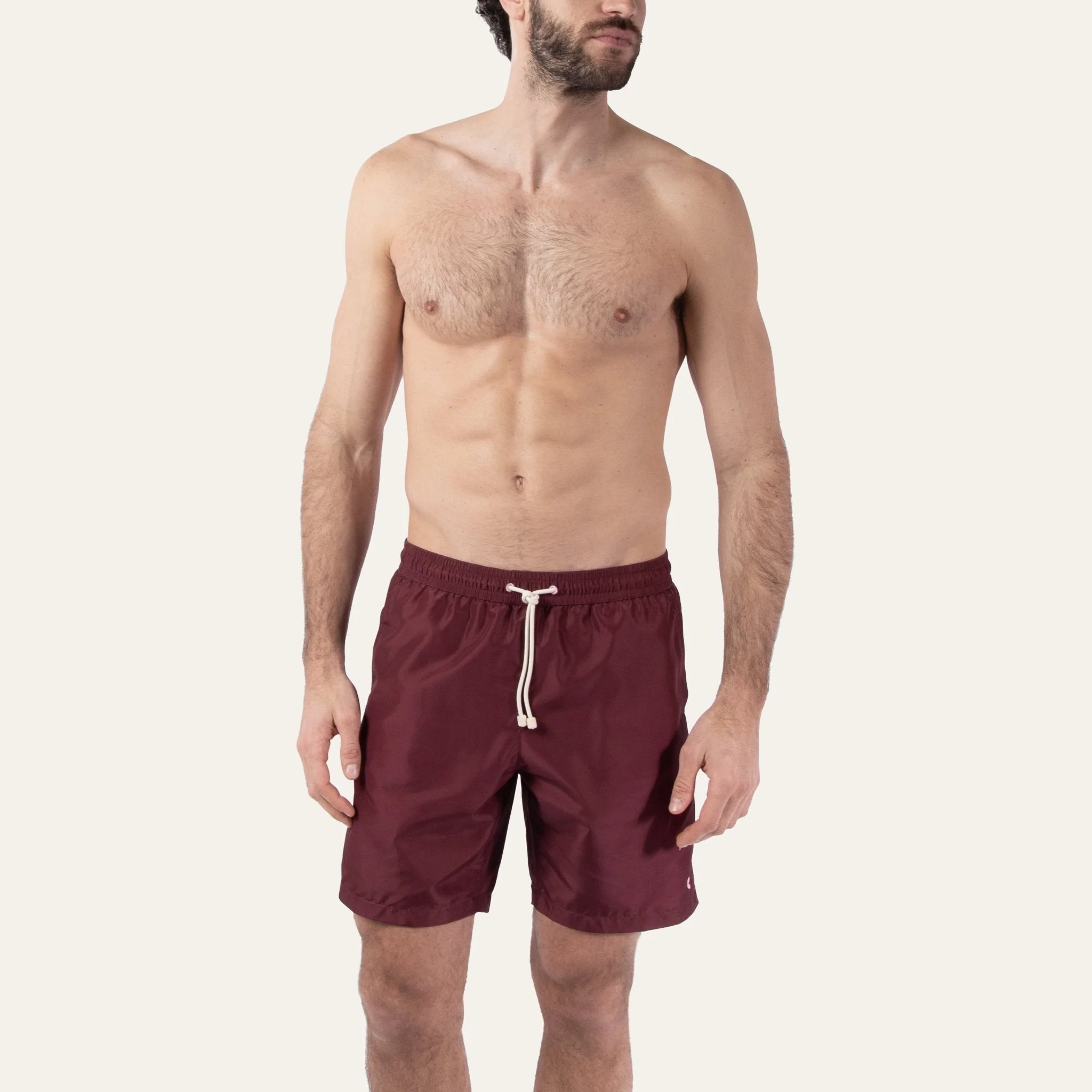 Swim Shorts Long Burgundy - Image 3