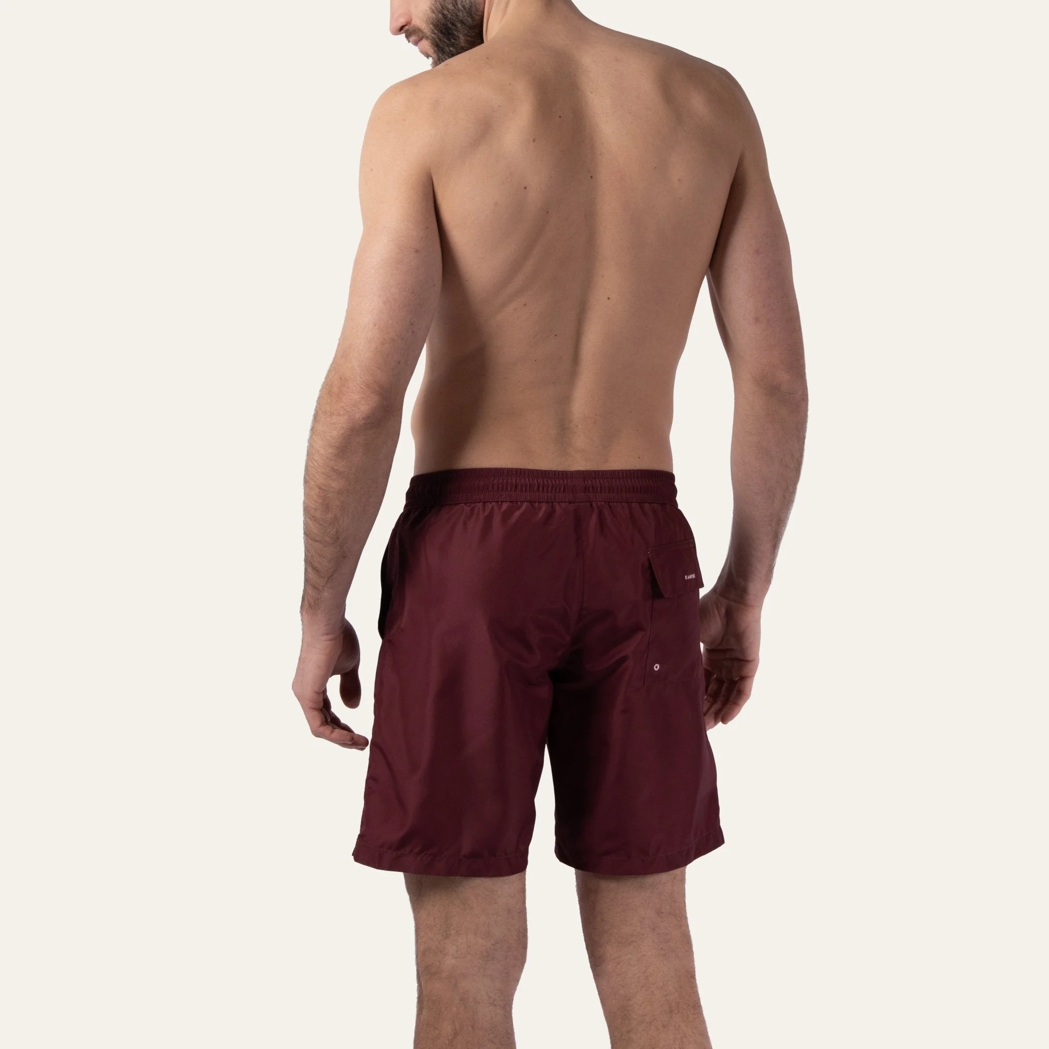 Swim Shorts Long Burgundy - Image 5