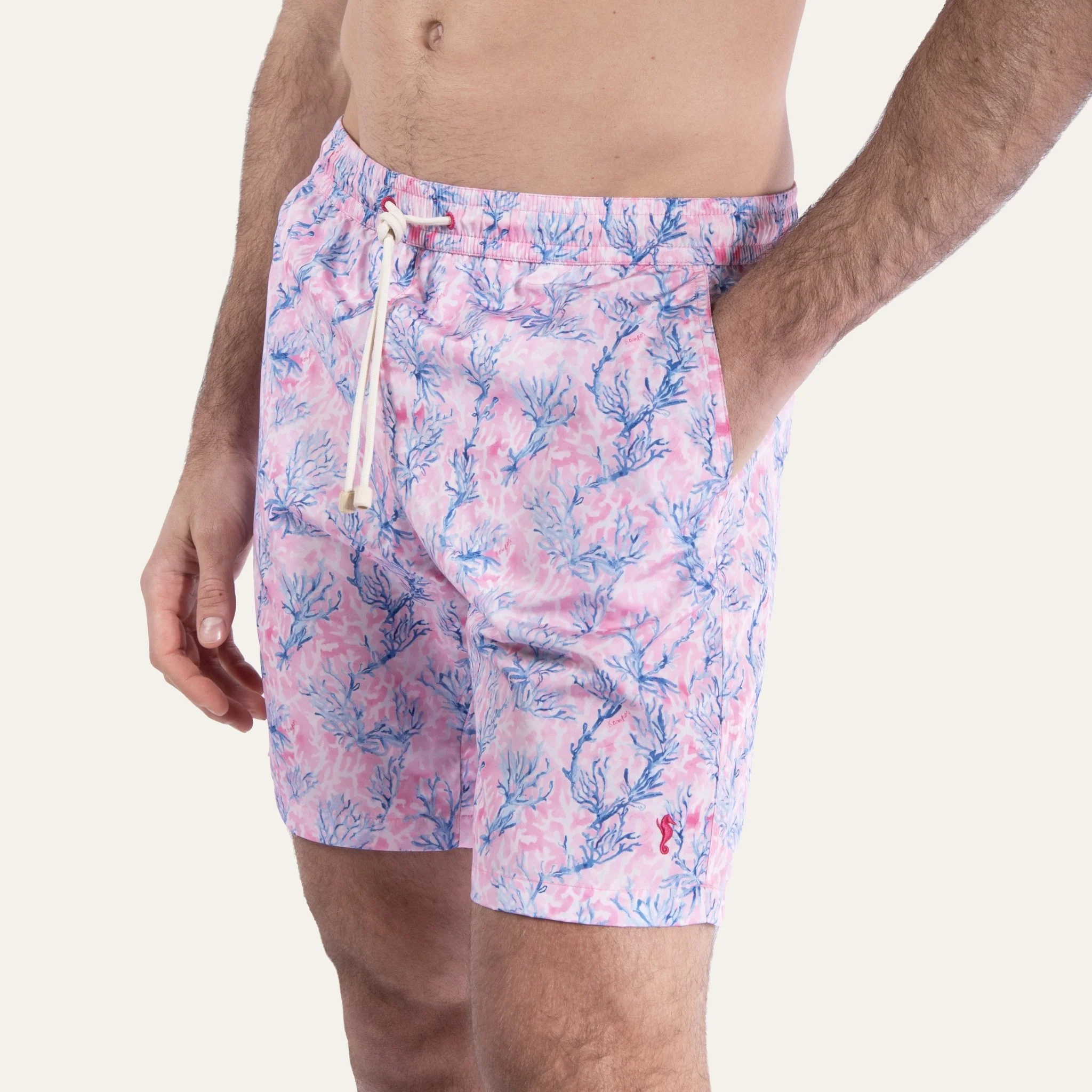 Swim Shorts Long Coral Pink - Image 3