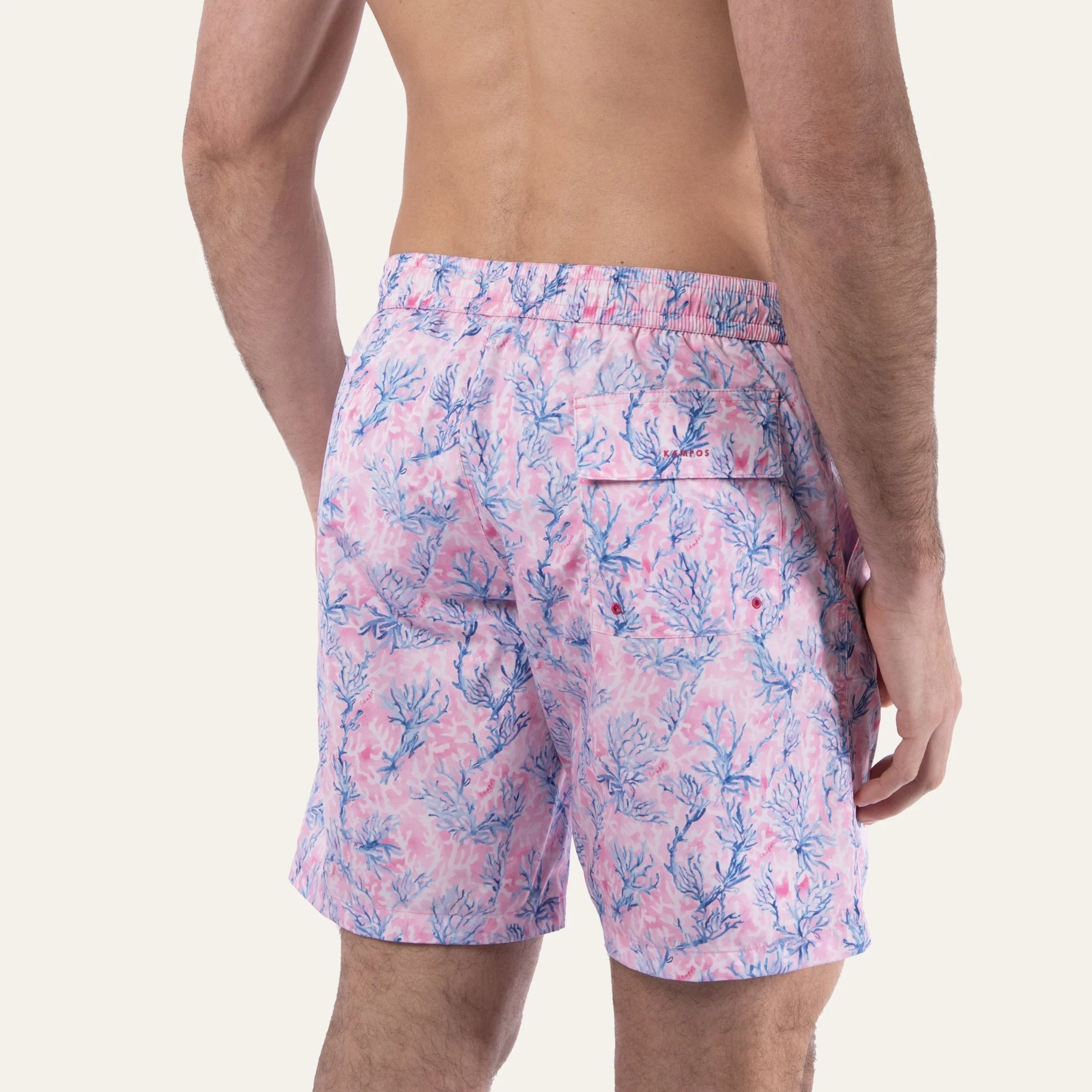 Swim Shorts Long Coral Pink - Image 4