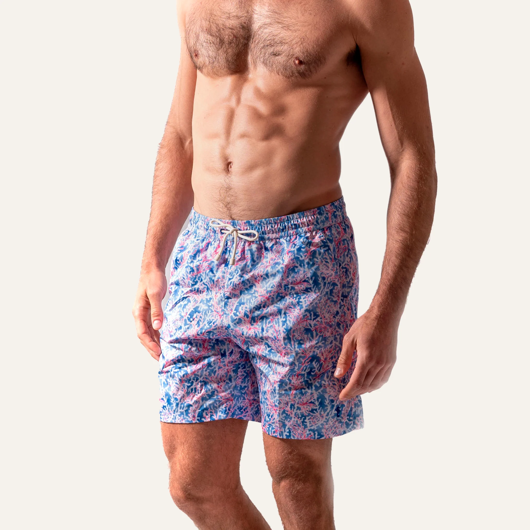 Swim Shorts Long Coral Red - Image 3