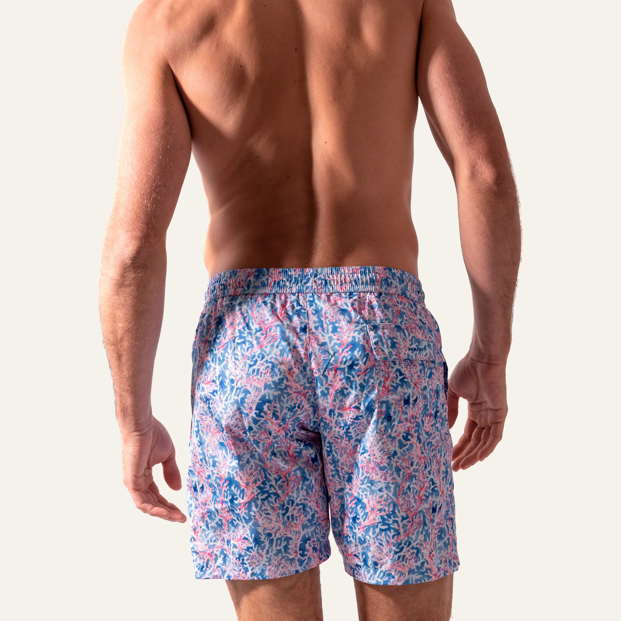 Swim Shorts Long Coral Red - Image 4