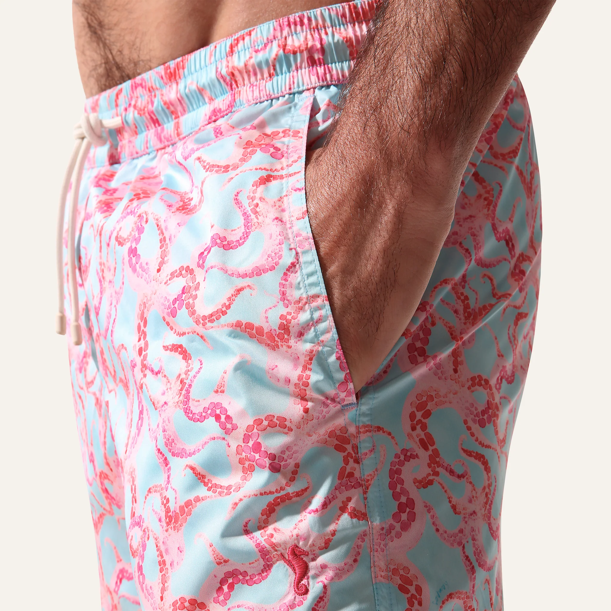Swim Shorts Long Octopus Blue - - Image 3
