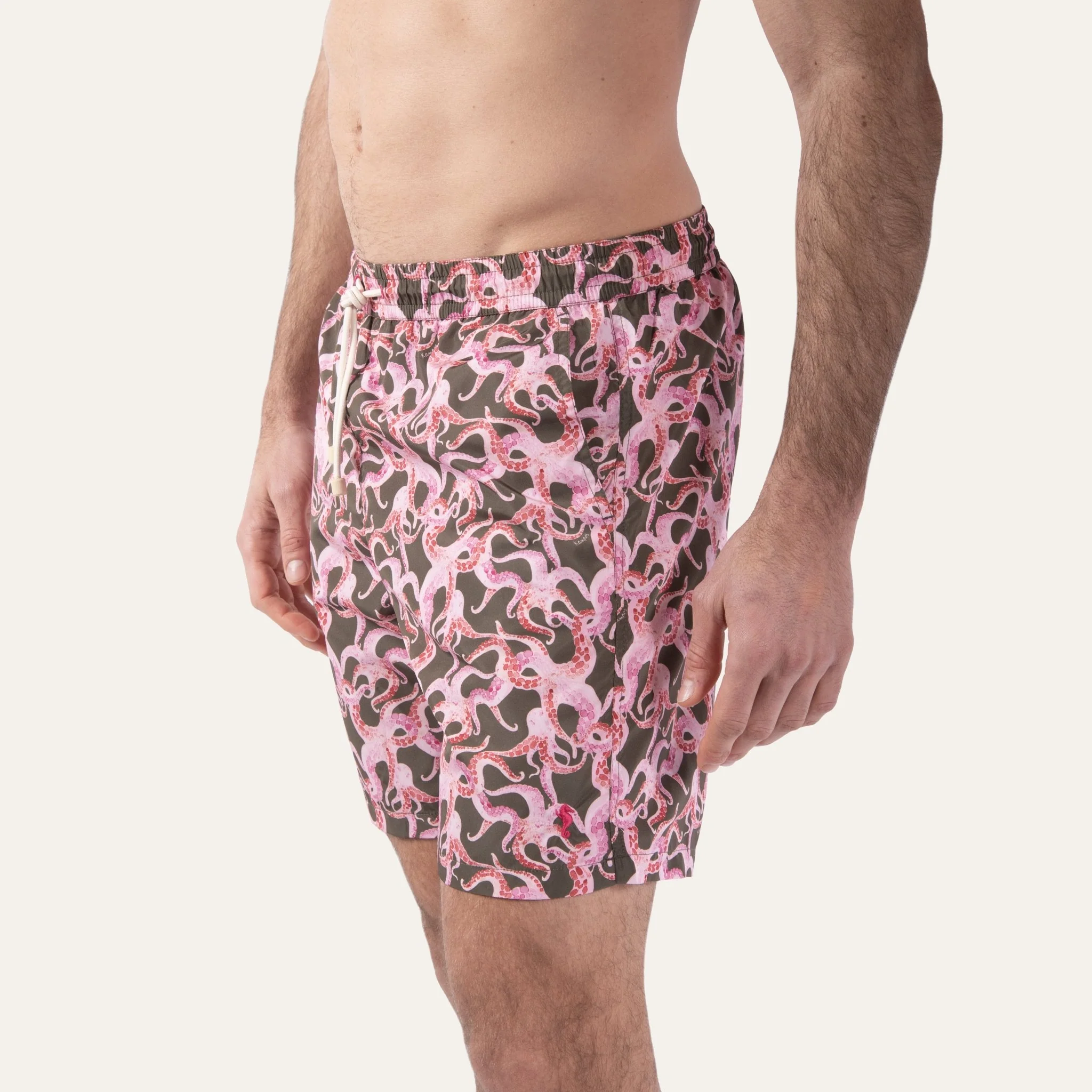 Swim Shorts Long Octopus Olive - Image 3
