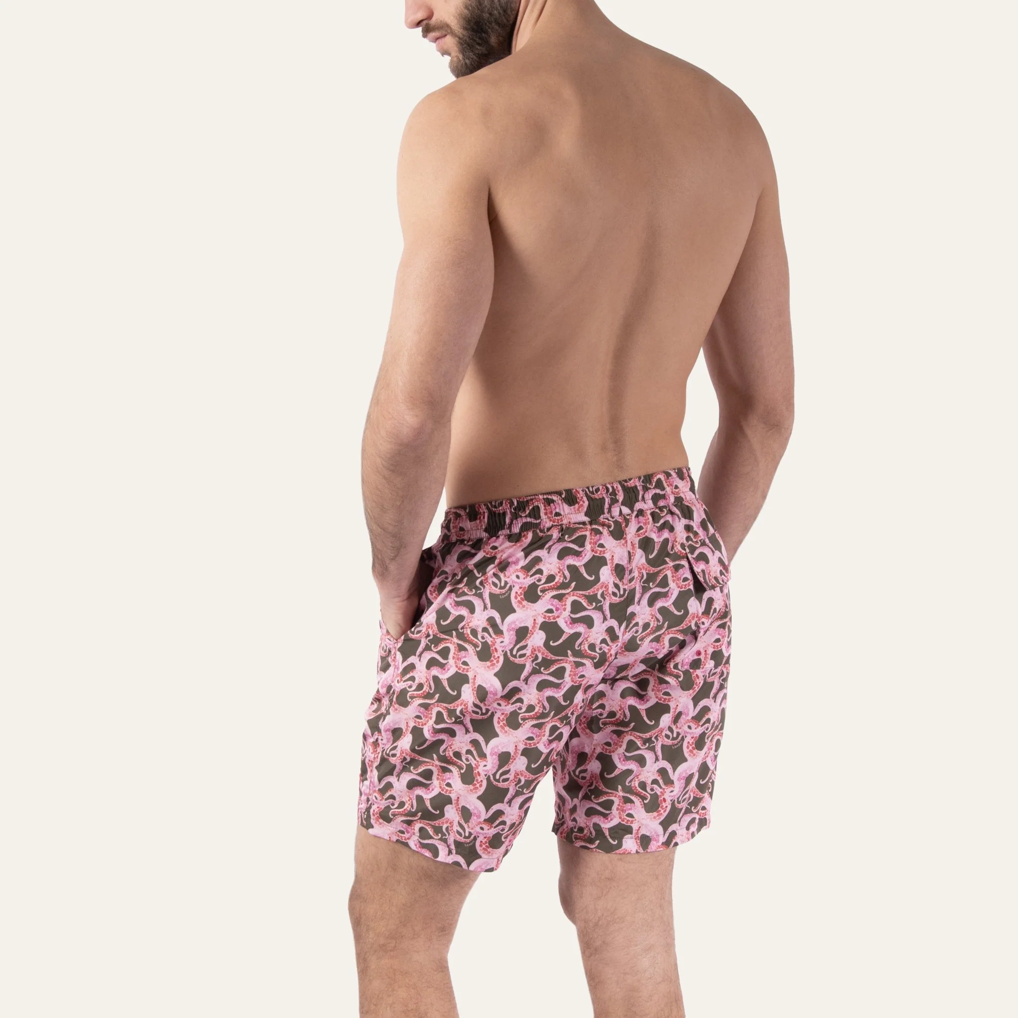 Swim Shorts Long Octopus Olive - Image 5