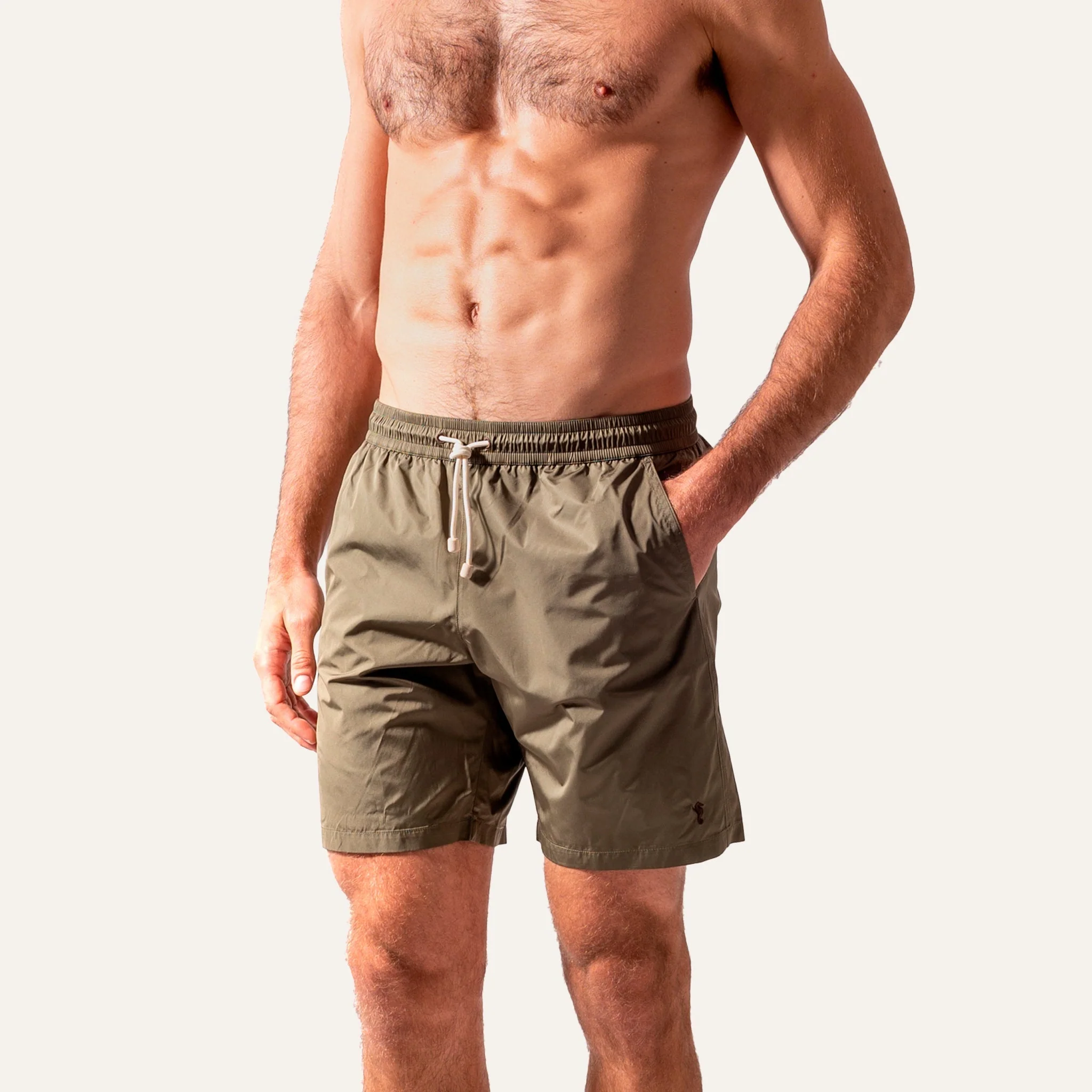 Swim Shorts Long Olive - Image 3