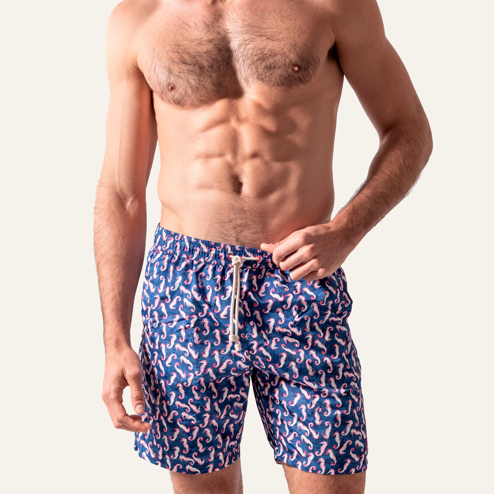 Swim Shorts Long Seahorse Navy - Image 3