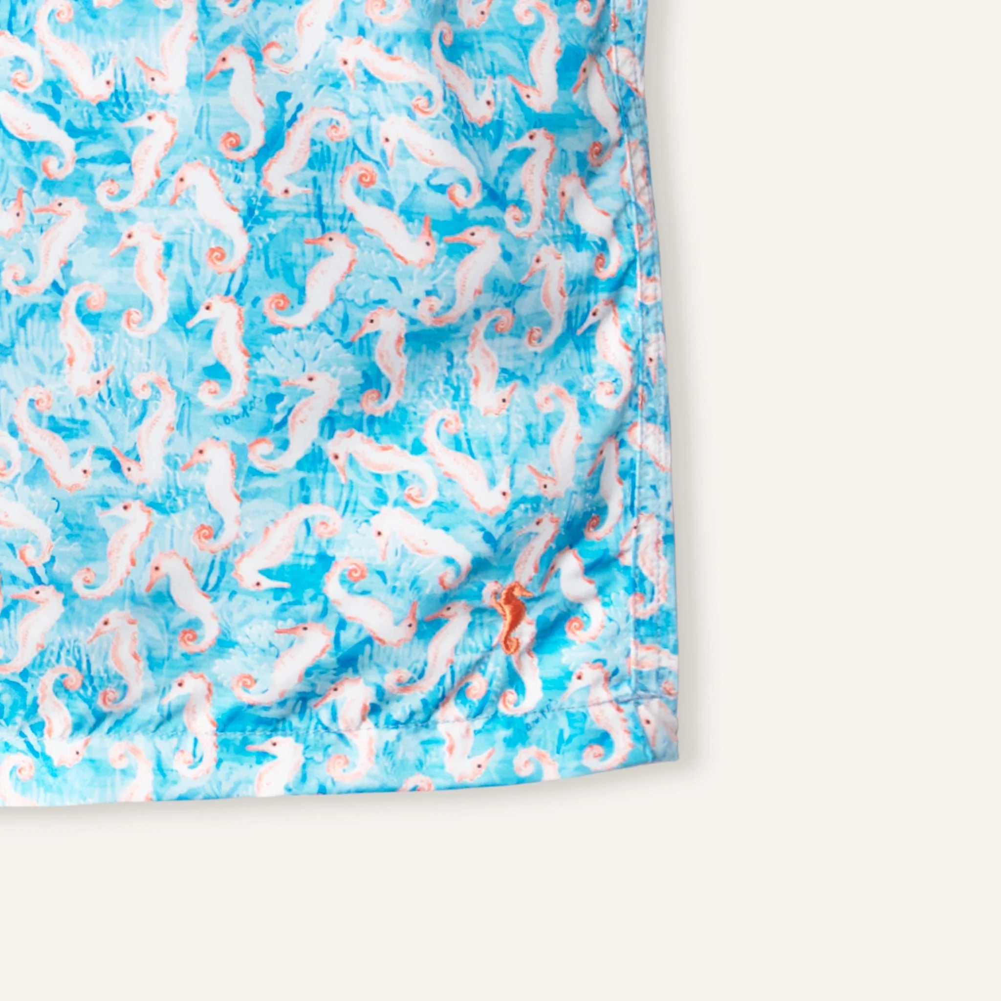 Swim Shorts Long Seahorse Turquoise - Image 2