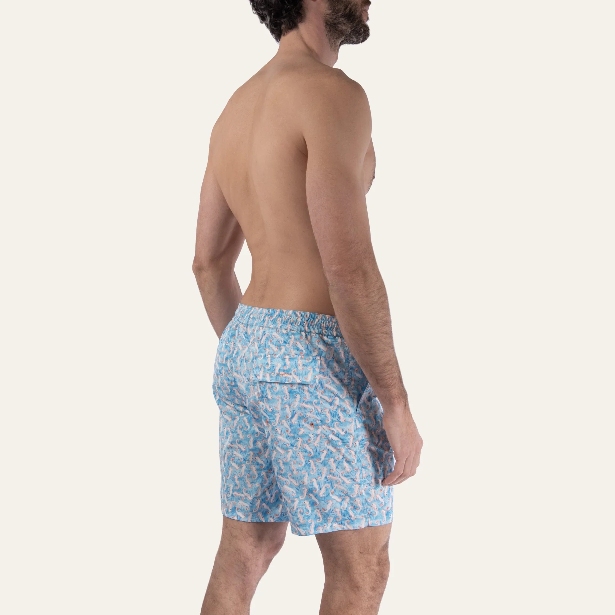 Swim Shorts Long Seahorse Turquoise - Image 6