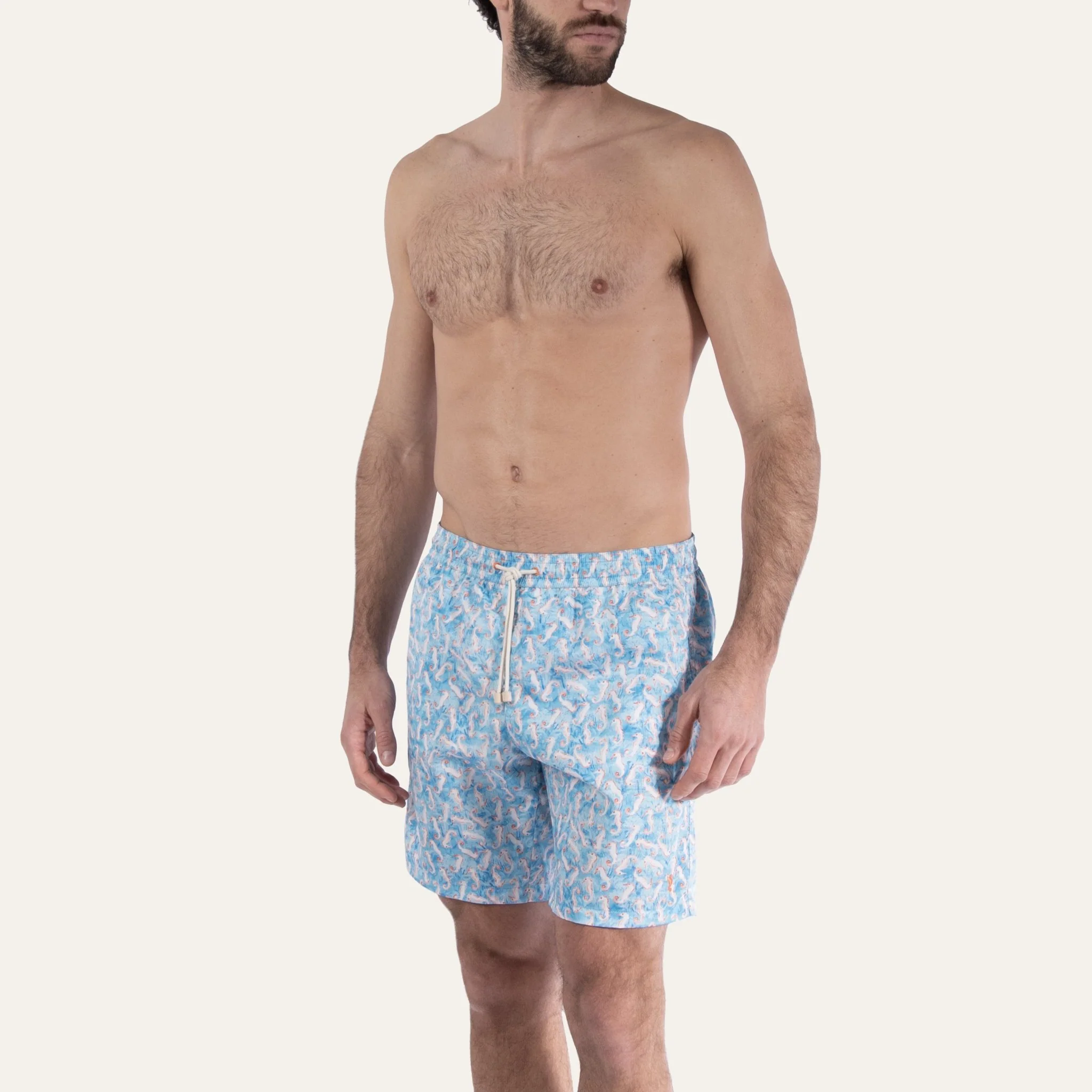 Swim Shorts Long Seahorse Turquoise - Image 7