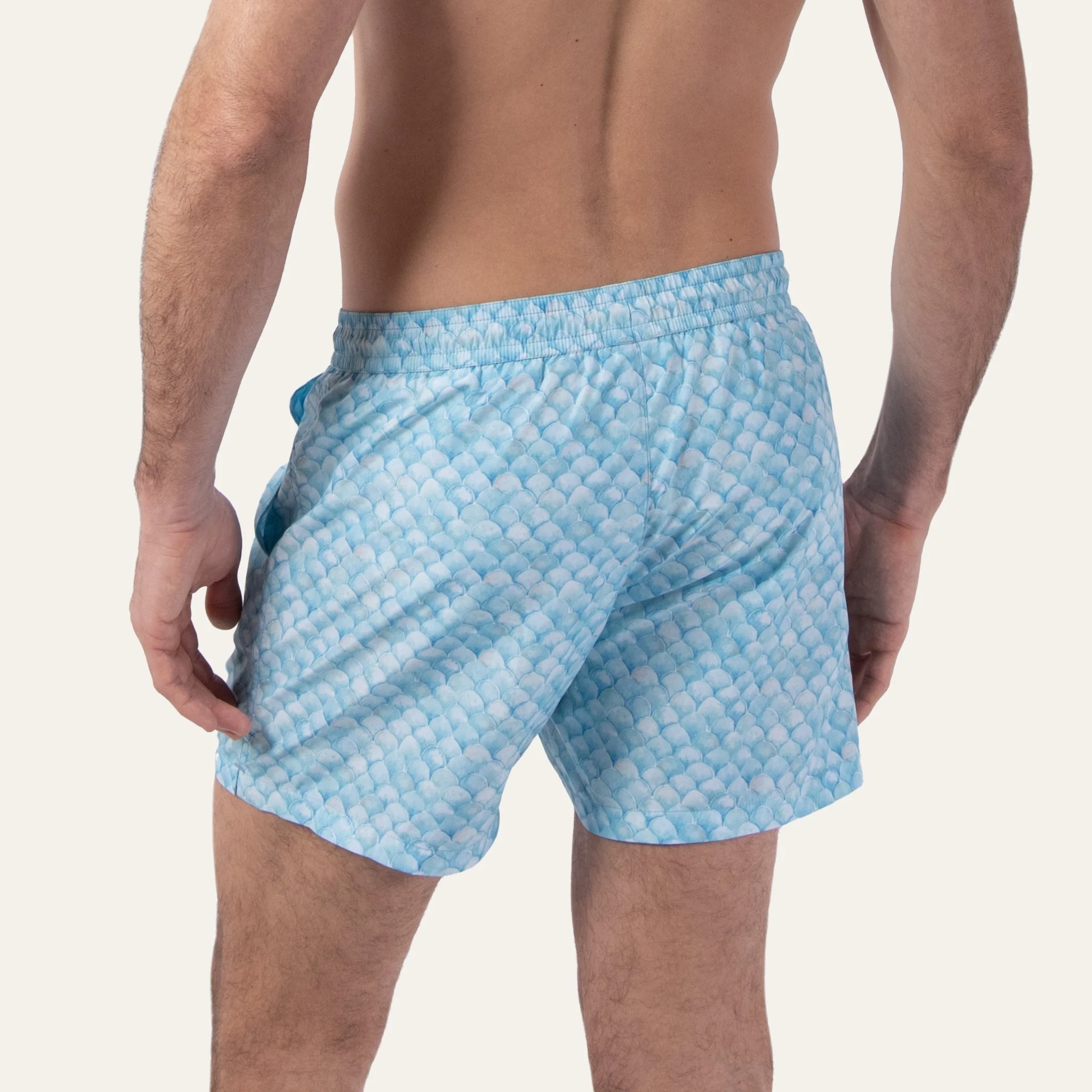 Swim Shorts Scales Turquoise - Image 4