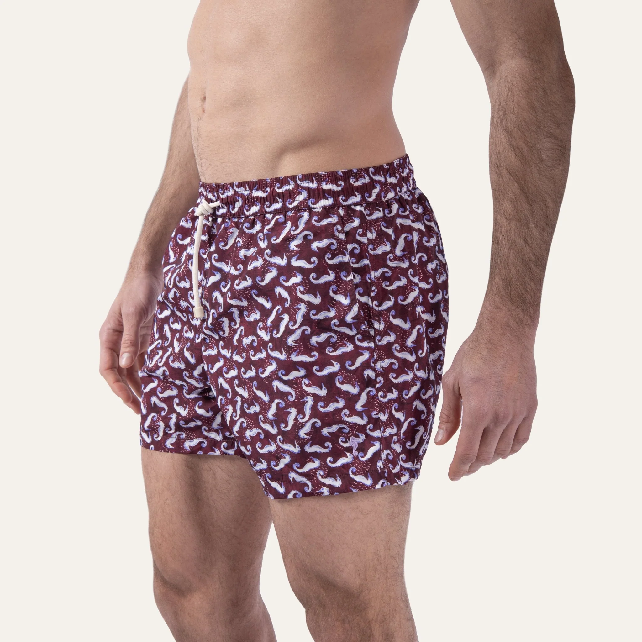 Swim Shorts Seahorse Burgundy - Image 3