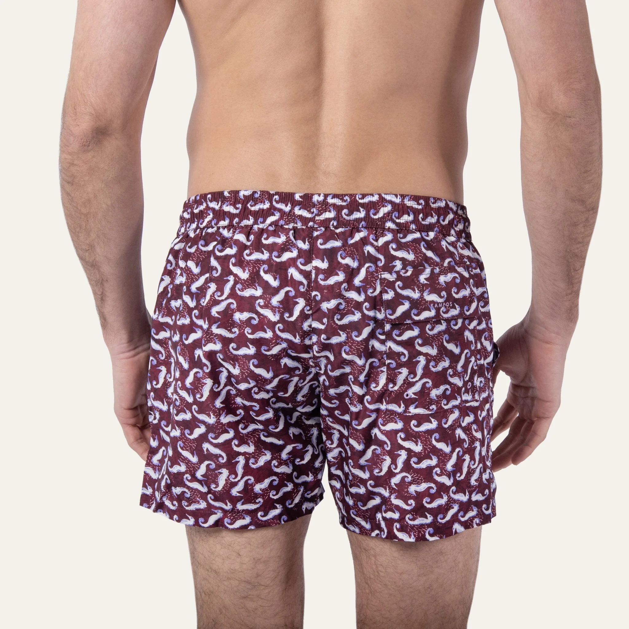 Swim Shorts Seahorse Burgundy - Image 4