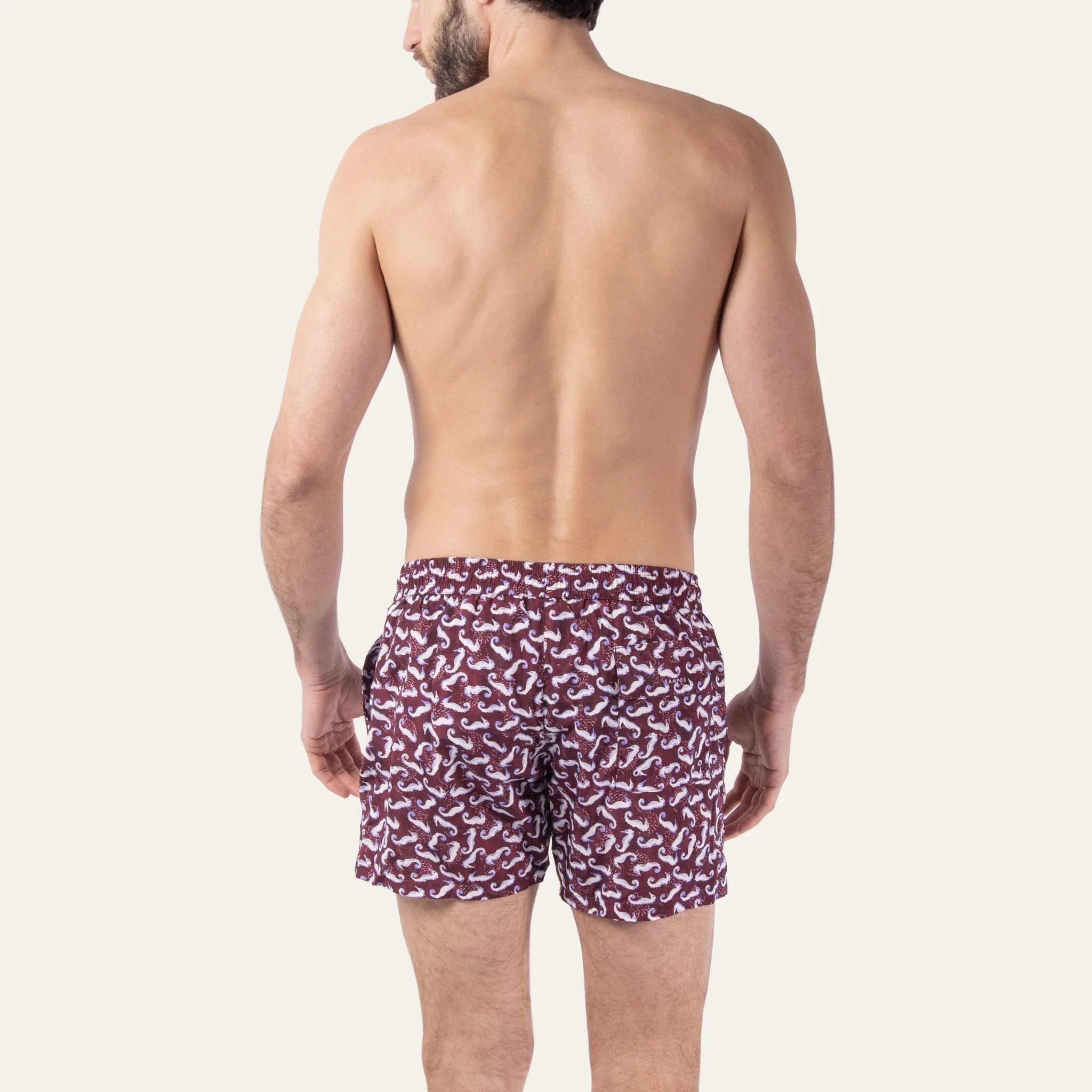 Swim Shorts Seahorse Burgundy - Image 5