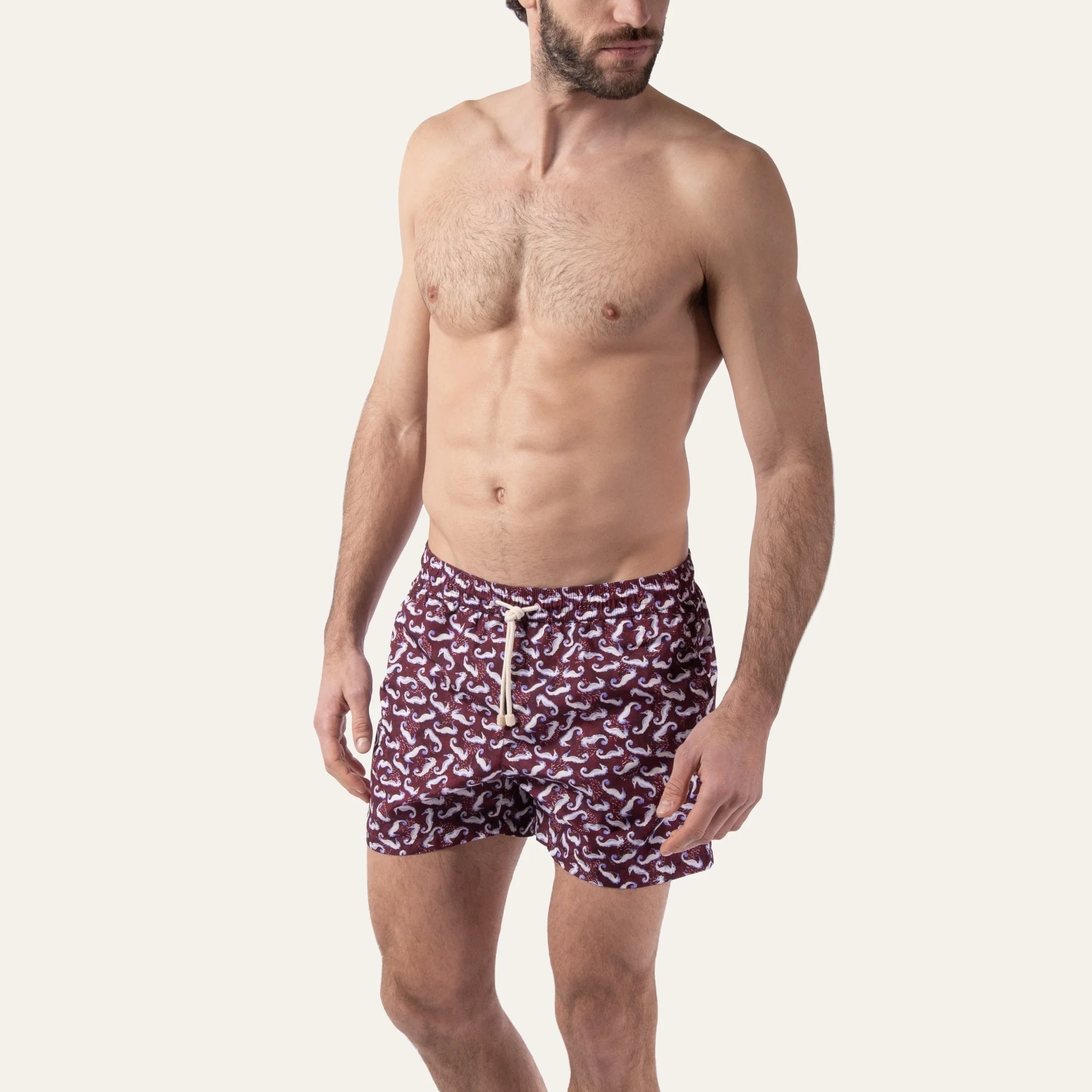 Swim Shorts Seahorse Burgundy - Image 6