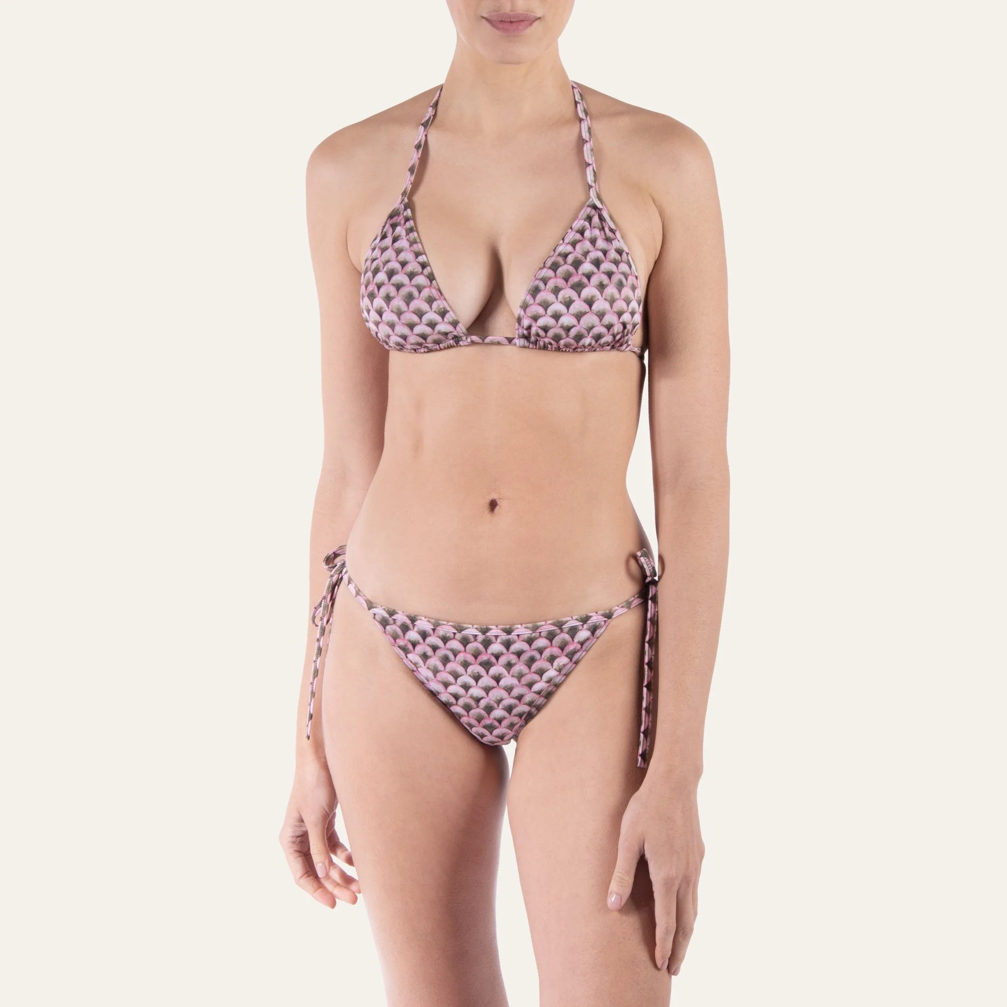 Tie-Side Bikini Scales Olive - Image 7