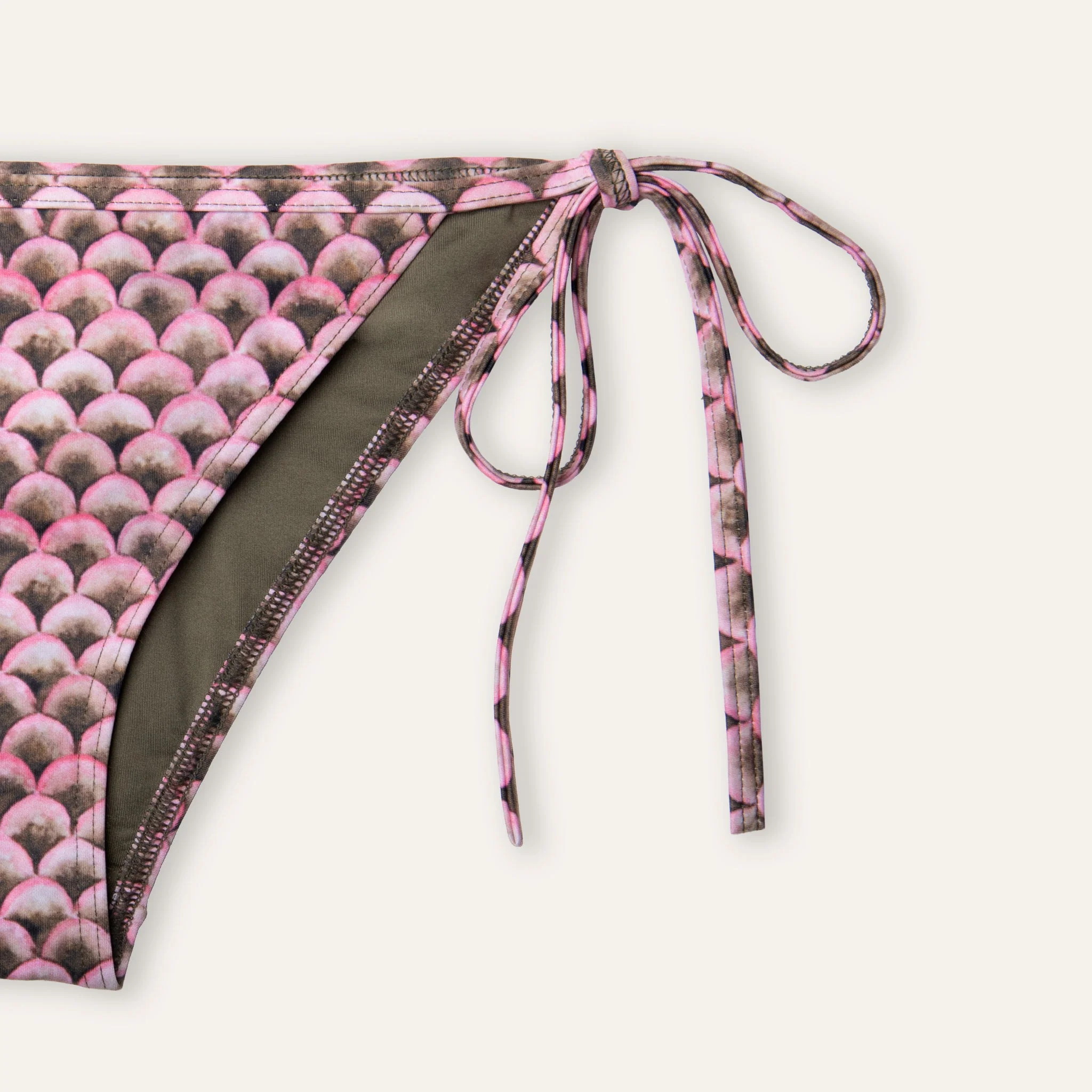 Tie-Side Bikini Scales Olive - Image 8
