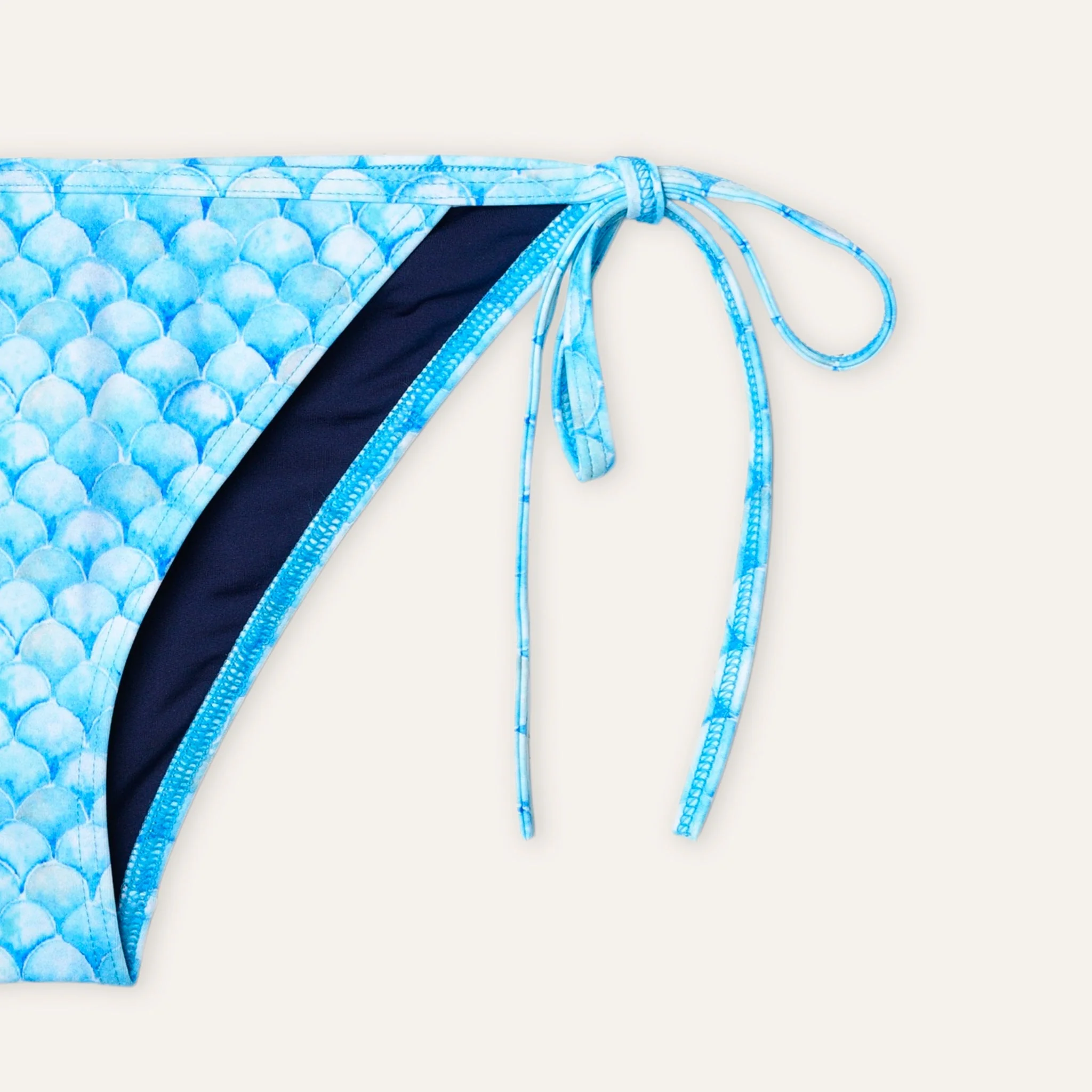 Tie-Side Bikini Scales Turquoise - Image 8