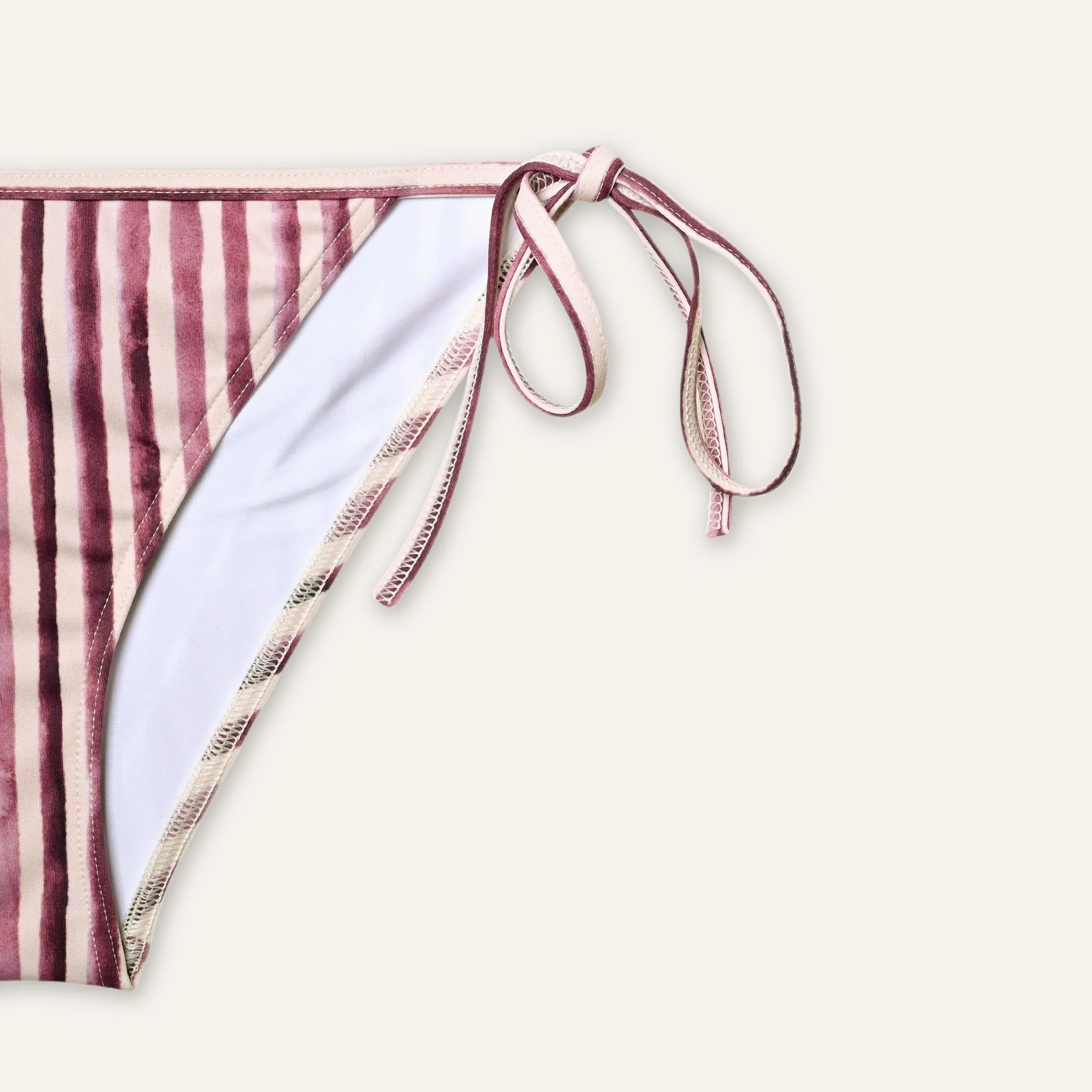 Tie-Side Bikini Sealights Burgundy - Image 6