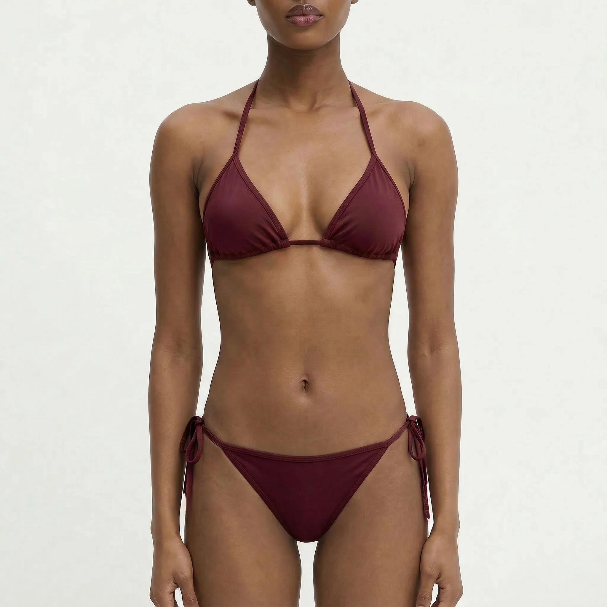 Tie-Side Top Burgundy - Image 3